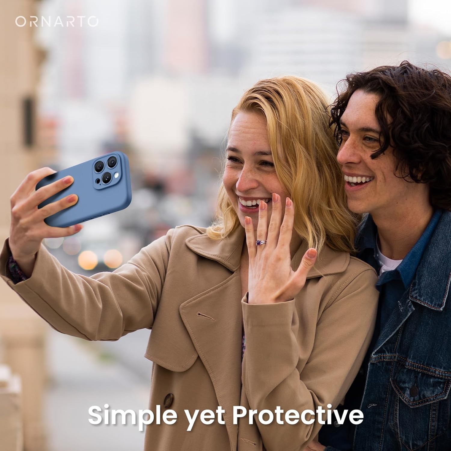 ORNARTO Compatible with iPhone 16 Pro Case with 2 x Screen Protector,Shockproof Liquid Silicone Gel Rubber Cover,Drop Protection Phone Case 6.3"