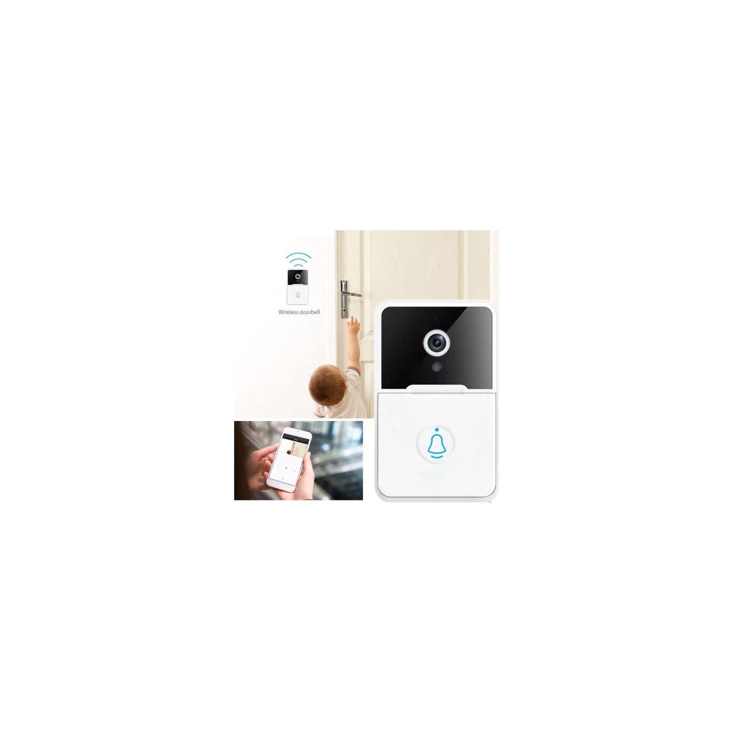 Wireless Security WiFi Smart Doorbell Intercom Video Camera Bell Chime Door Ring