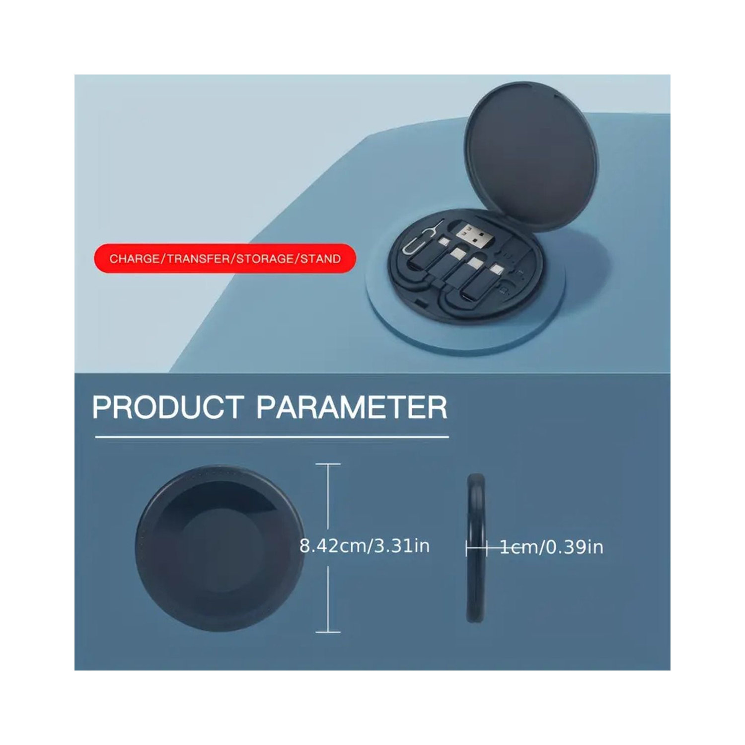 USB C Adapter OTG Cable Kit, Multi Charging Cable Case Convertor USB C Device/Type C/Micro/USB A Adapter, Data Transfer Contains Card Slot for