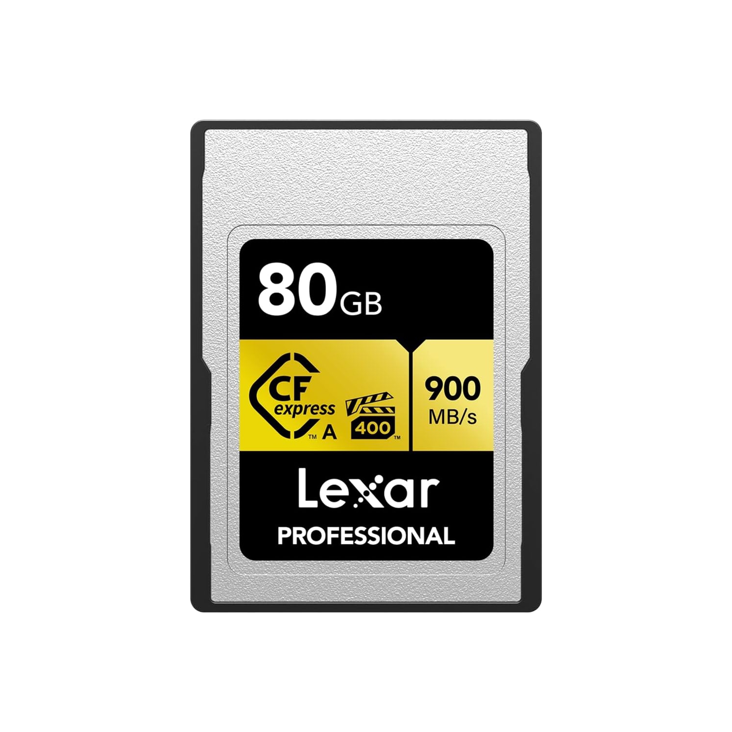 Lexar 80GB Professional CFexpress Type A Gold Series Memory Card, Up to 900MB/s Read, Cinema-Quality 8K Video, Rated VPG 400