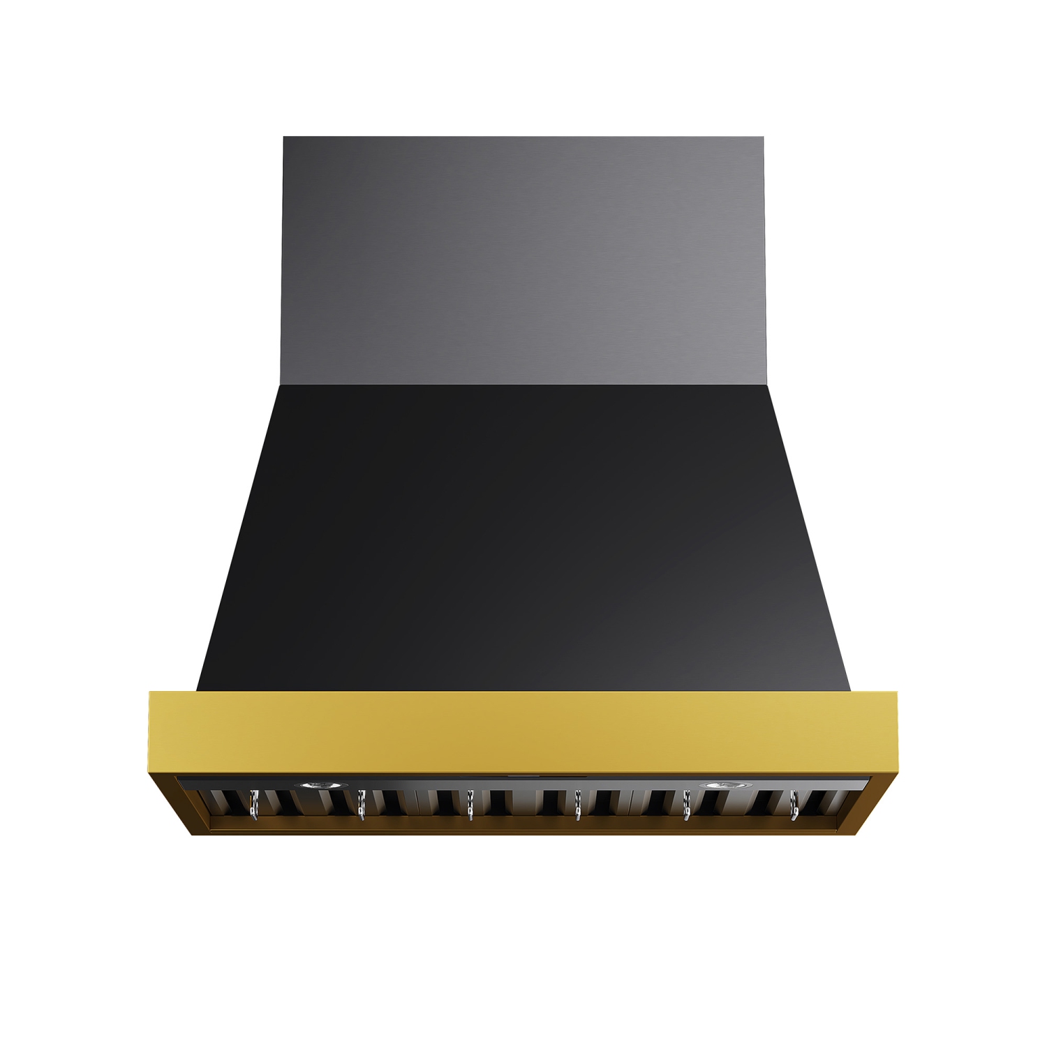 KUCHT Professional 36-inch 600 CFM Wall Mounted Range Hood in Gemstone with Gold Accents