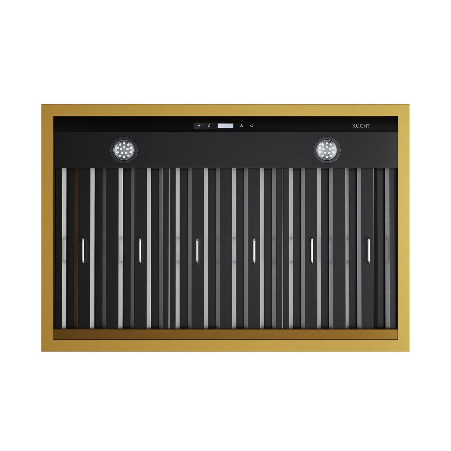 KUCHT Professional 36-inch 600 CFM Wall Mounted Range Hood in Gemstone with Gold Accents