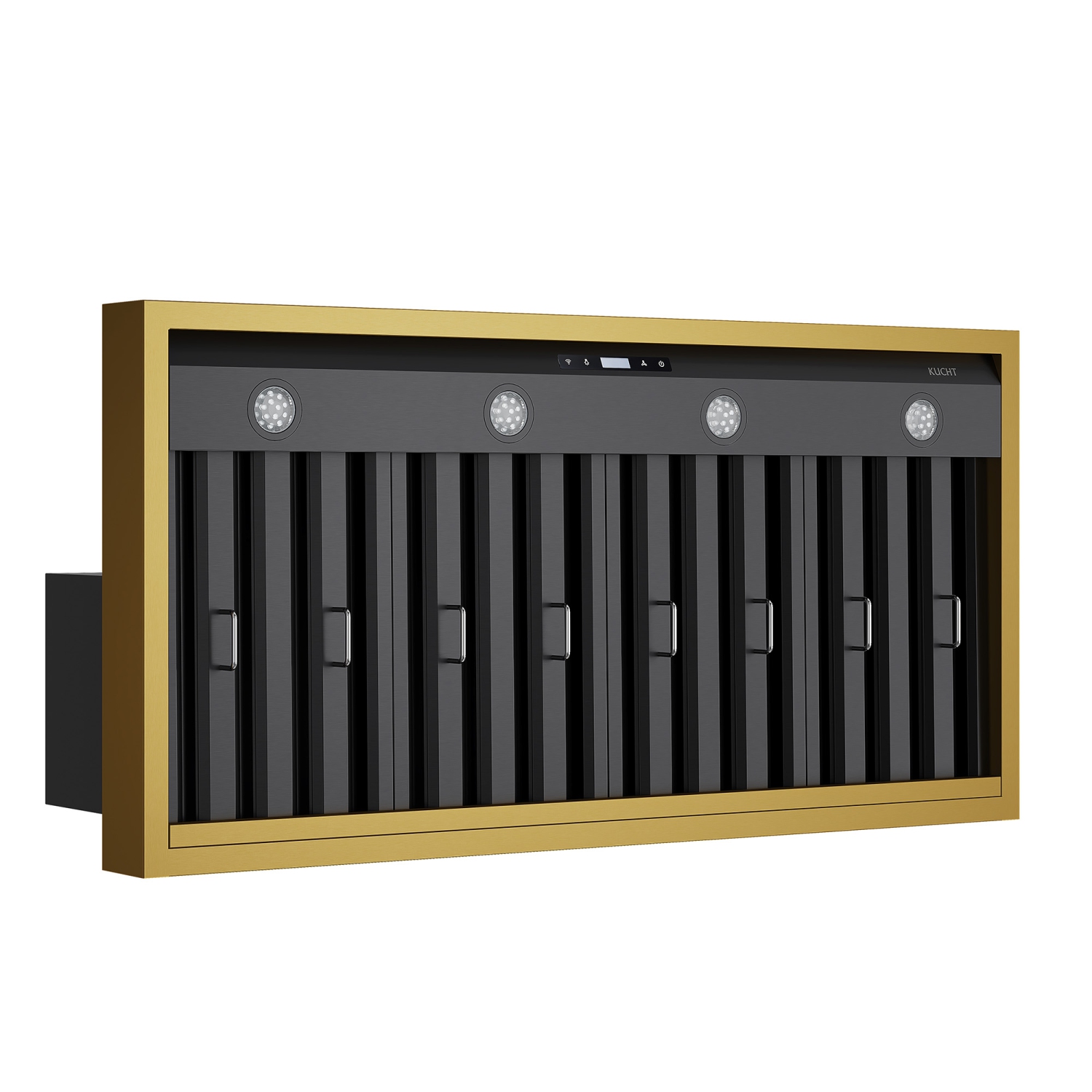 KUCHT Professional 48-inch 800 CFM Wall Mounted Range Hood in Gemstone with Gold Accents