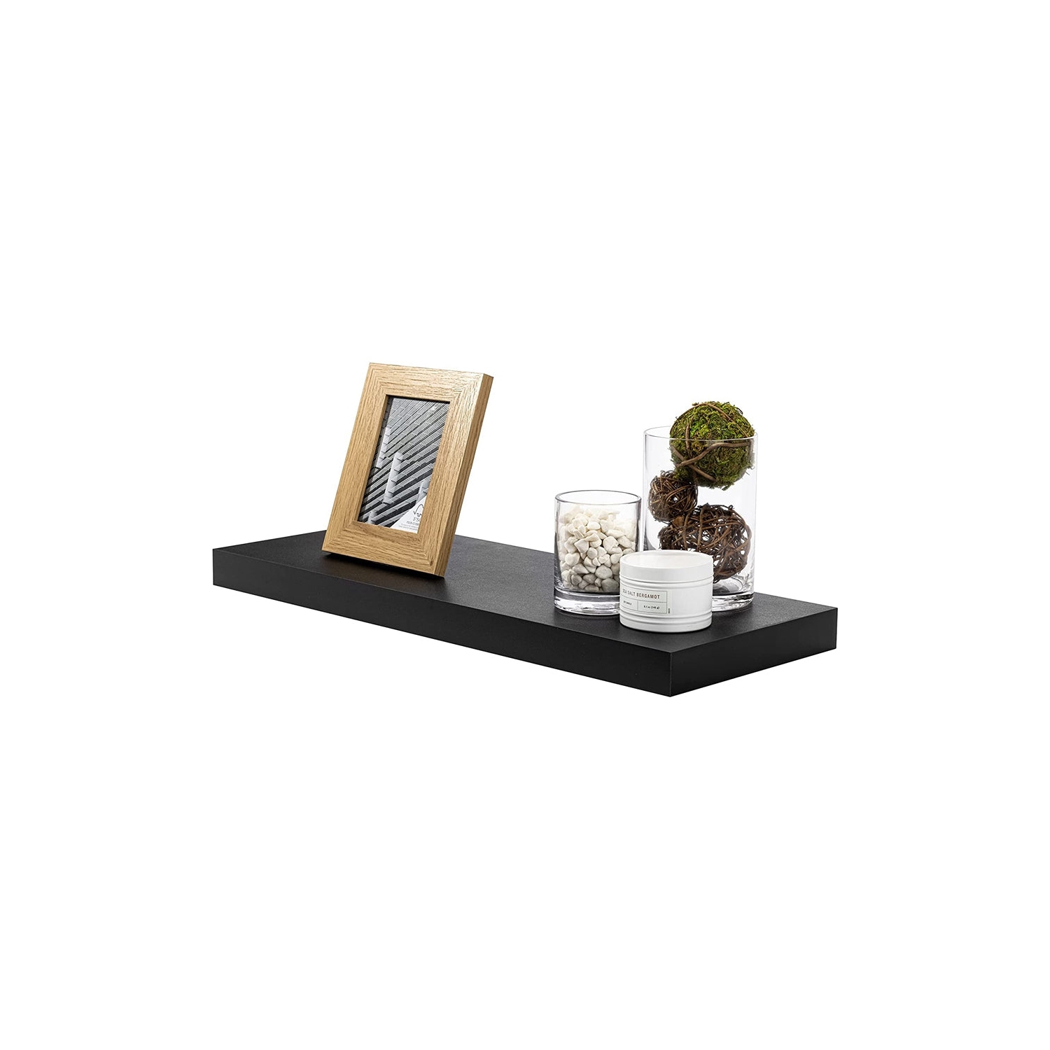 ITY International - Set of 3 Wall Mounted Floating Shelves, 31.5" x 9.25" x 1.5", Black