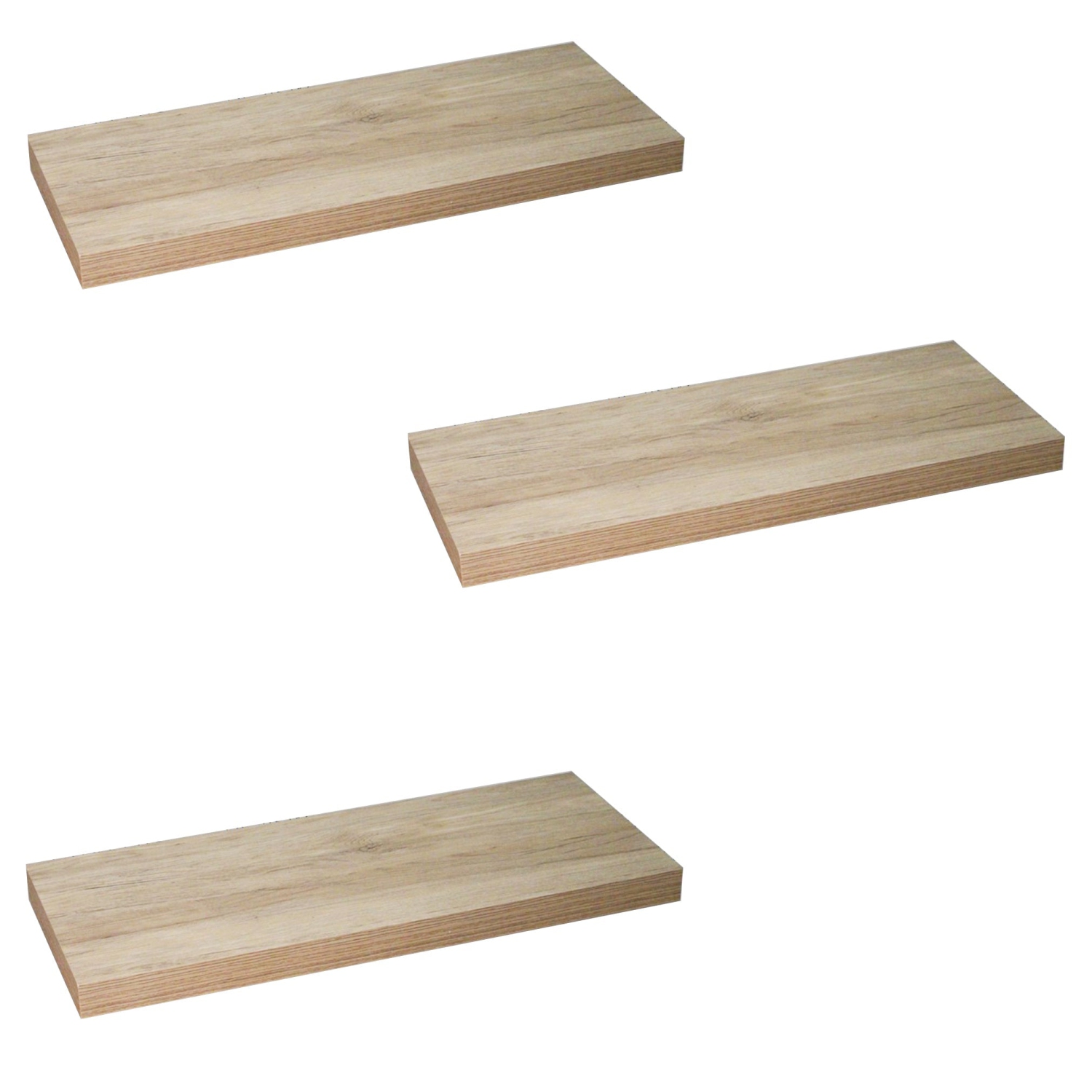 ITY International – Ensemble de 3 tablettes murales flottantes, 31,5 x 9,25 x 1,5 po, naturel