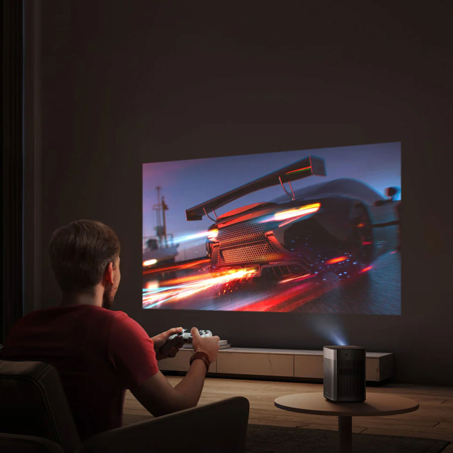 Projecteur de cinéma maison portatif Wi-Fi/Bluetooth 1080p 700 lumens ISO Halo+ avec haut-parleurs de XGIMI