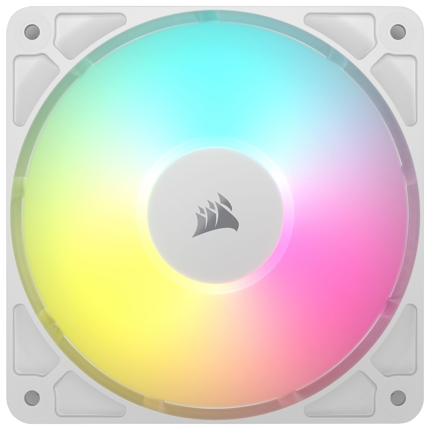 Ventilateur de boîtier PWM ARGB RX120 de 120 mm de Corsair - Blanc