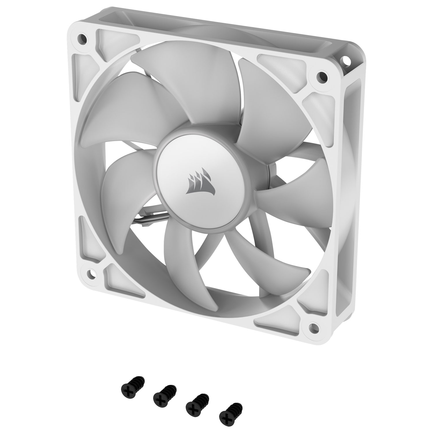 Ventilateur de boîtier PWM ARGB RX120 de 120 mm de Corsair - Blanc