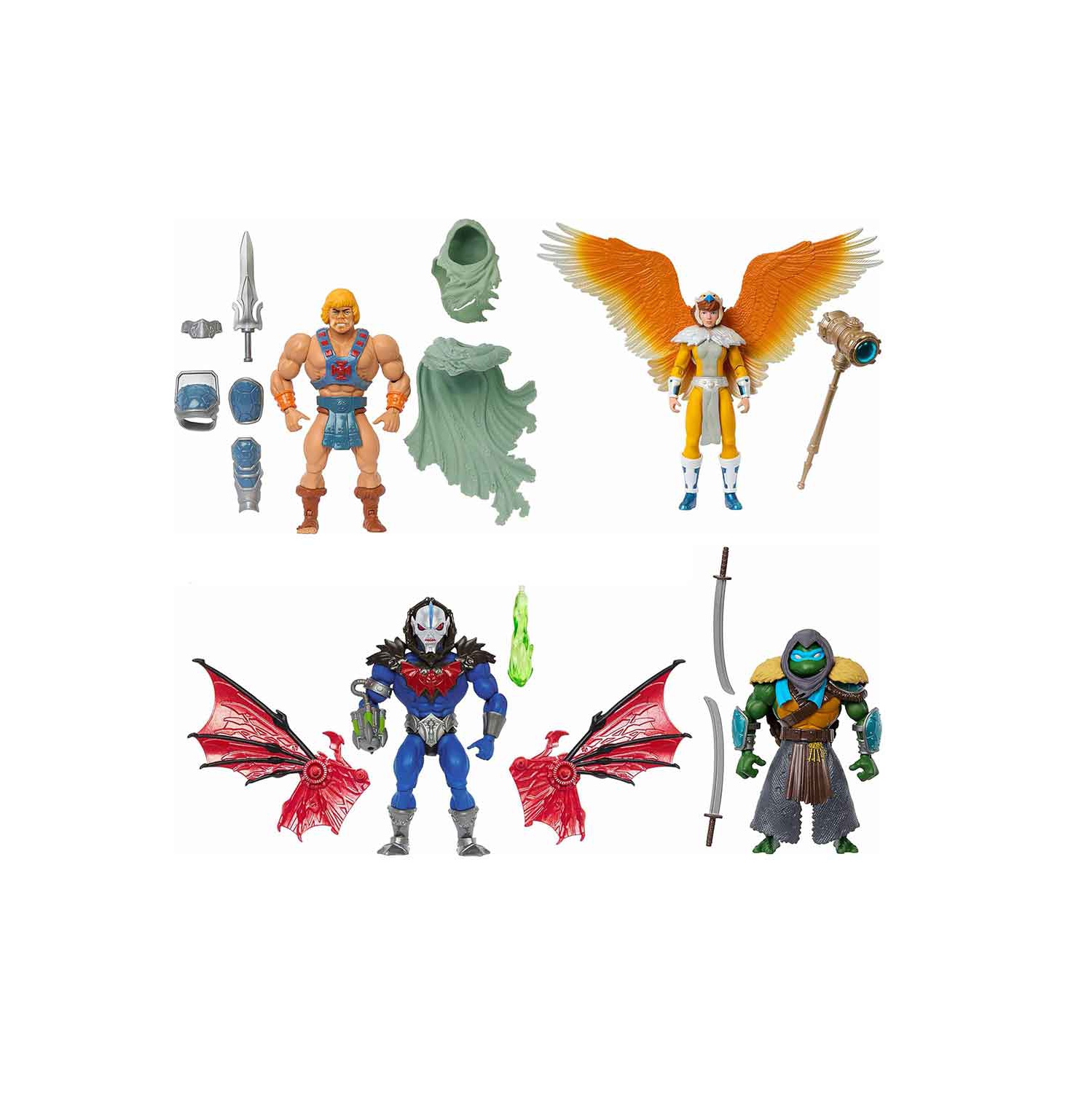 Masters Of The Universe Teenage Mutant Ninja Turtles 6" Figure Turtles Of Grayskull Wave 4 - Set of 4