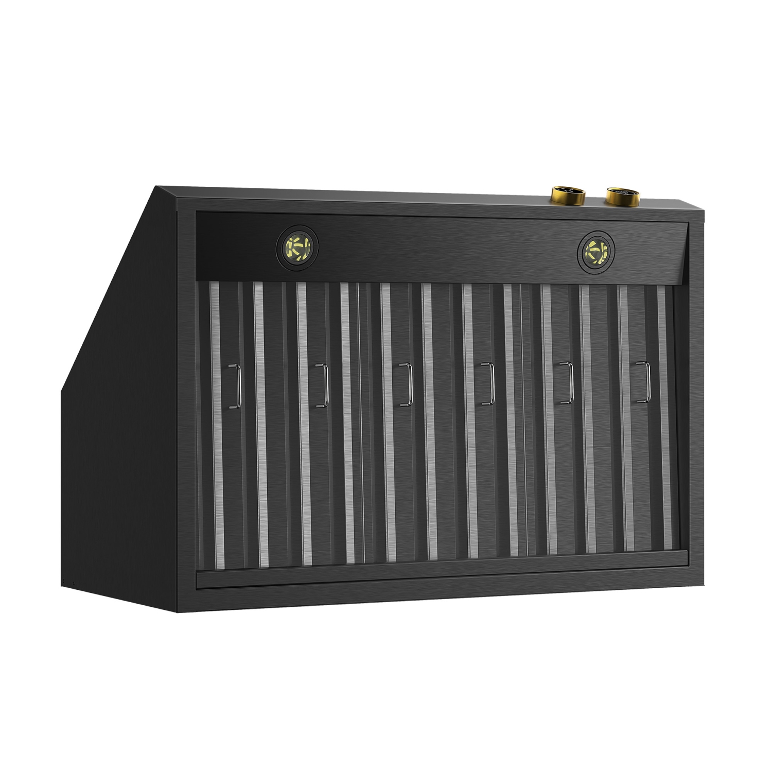 Hotte de dessous d'armoire Professional 36&nbsp;po de 900 pi³/min de KUCHT – Pierre précieuse avec garnitures dorées et commandes numériques