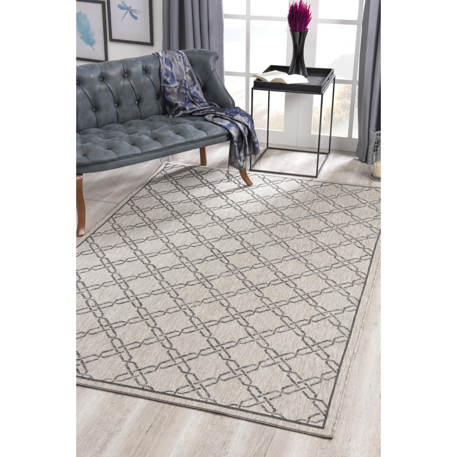 Rug Branch Brisley Transitional Trellis Beige/Grey Indoor Area Rug