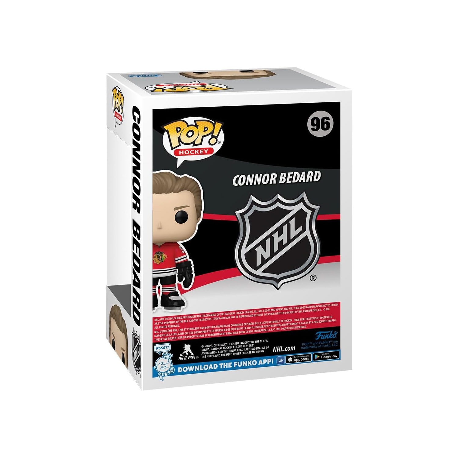 Figurine Pop! De Funko Figurine en vinyle de la LNH Connor Bedard n° 96