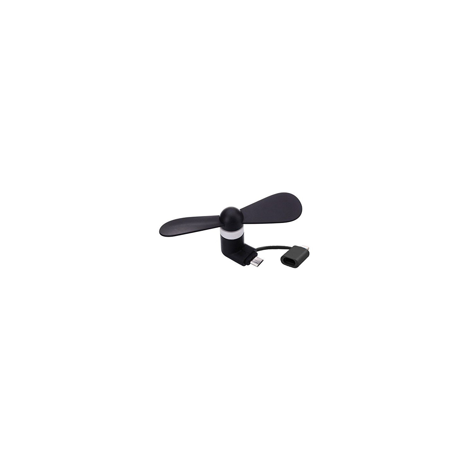 USB mini fan for iPhone and android with multi plug-Black
