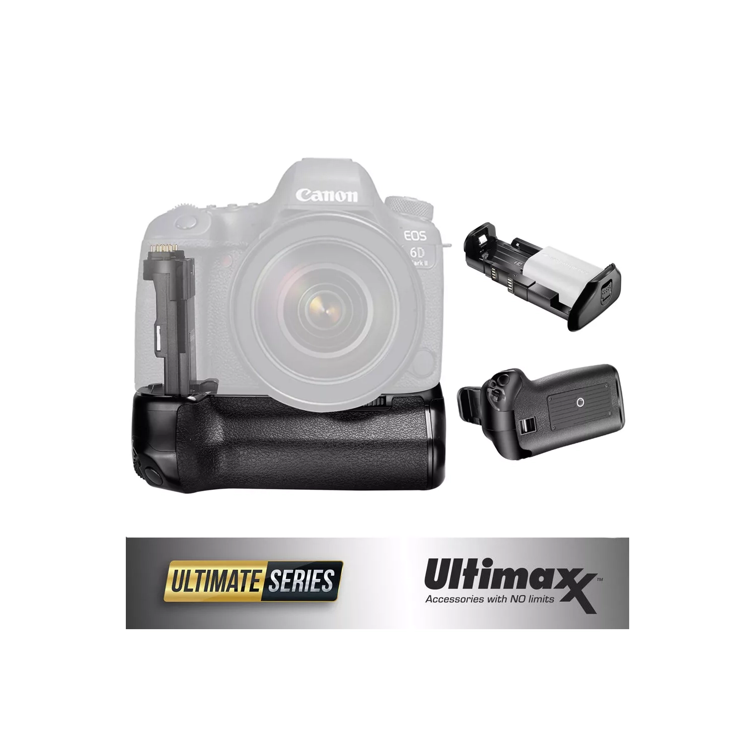 ULTIMAXX Pro Camera Battery Grip Replacement for Canon BG-E21 for 6D Mark II