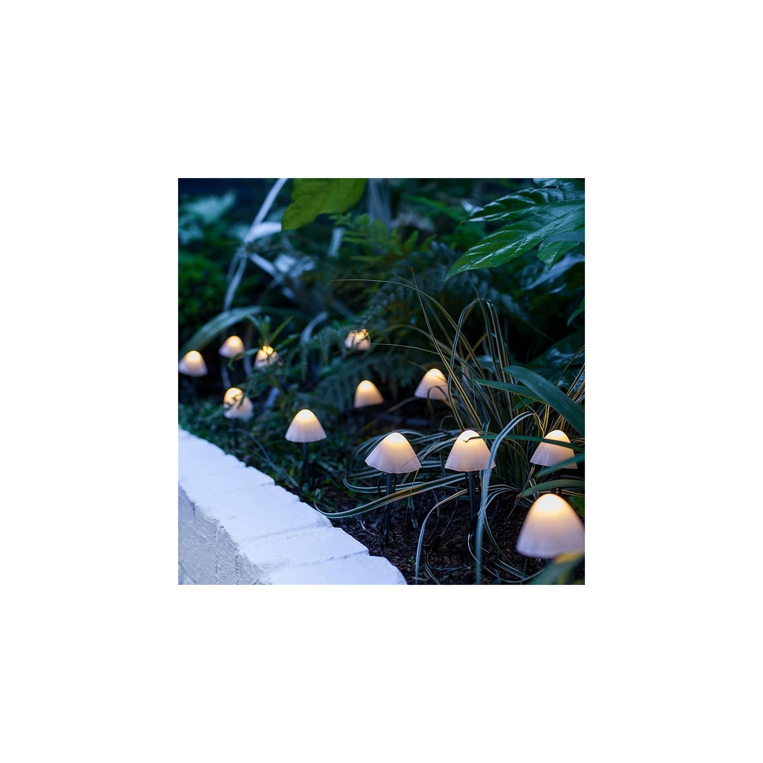 YOULIGHTS 16.5ft Outdoor Solar Garden Lights, Cute Mushroom Shaped Decorative Lights, Mushroom Solar String Lights, Fairy String Lights for Garden