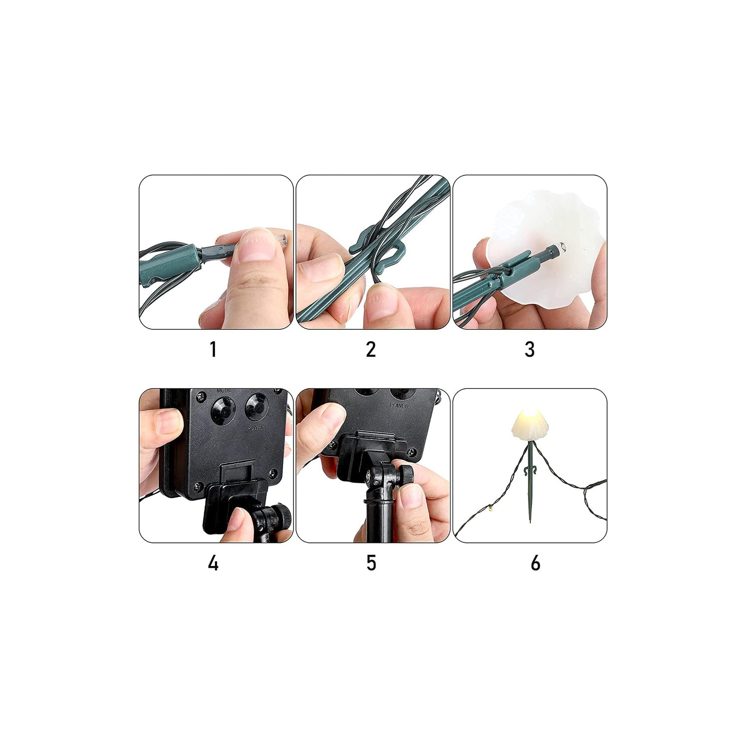 YOULIGHTS 16.5ft Outdoor Solar Garden Lights, Cute Mushroom Shaped Decorative Lights, Mushroom Solar String Lights, Fairy String Lights for Garden