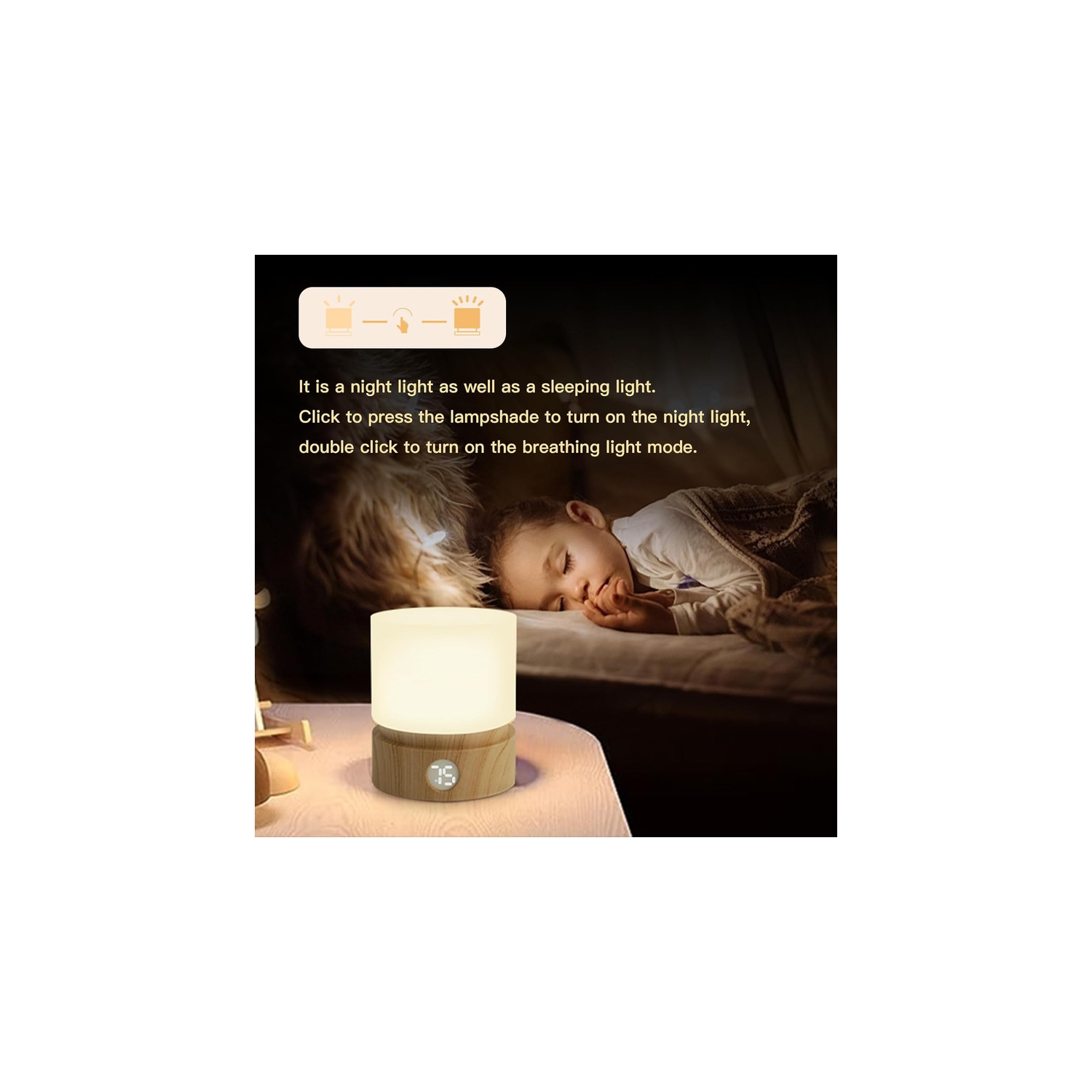Petite lampe de table, veilleuse portative à intensité réglable avec minuterie pour enfants, 3000K lampes à DEL, petites lampes de chevet pour
