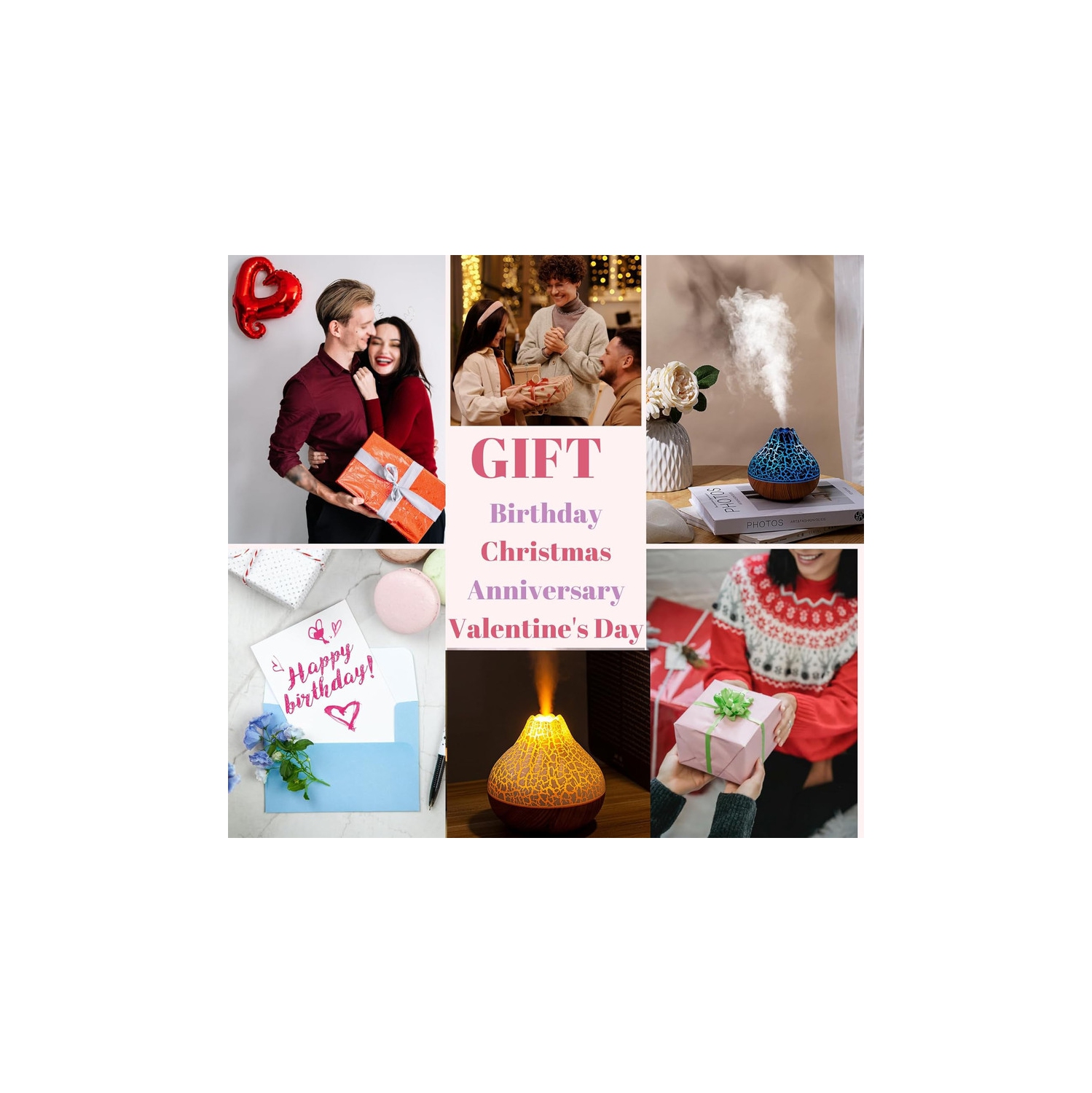 YOULIGHTS Mini Volcano Humidifier for Bedroom, Ultrasonic Cool Mist, USB Powered Air Humidifier. Portable Humidifier, Home Decor for Bedroom, Office