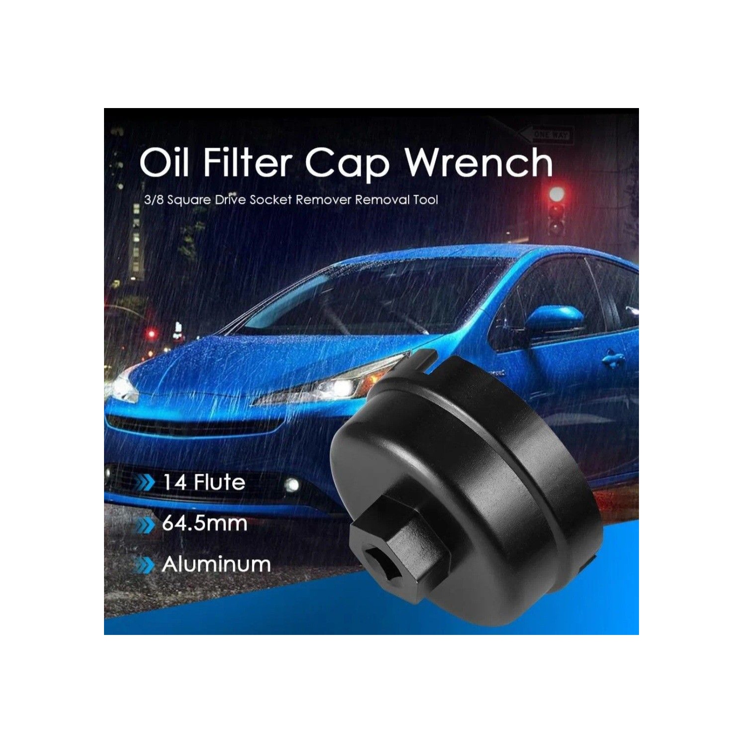 Oil Filter Cap Wrench Socket Cup Remover Tool 64.5 mm 14Flutes