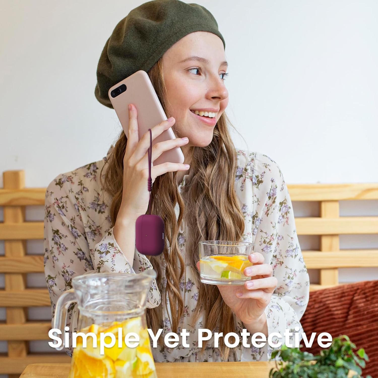 ORNARTO pour étui AirPods Pro 2, étui protecteur en silicone liquide pour AirPods Pro 2nd génération avec cordon Étui souple en silicone visible à