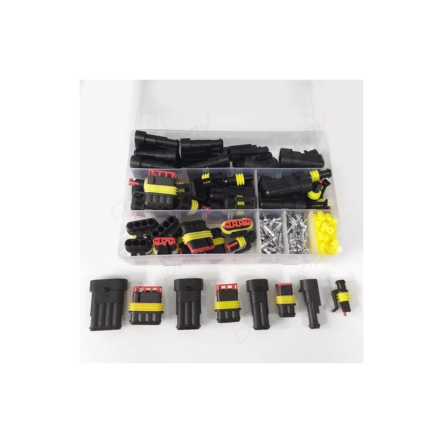 352Pcs connecteurs électriques pour l'auto, bornes étanches pour l'auto, connecteurs à broches, connecteurs de fils électriques, kit de fiches pour