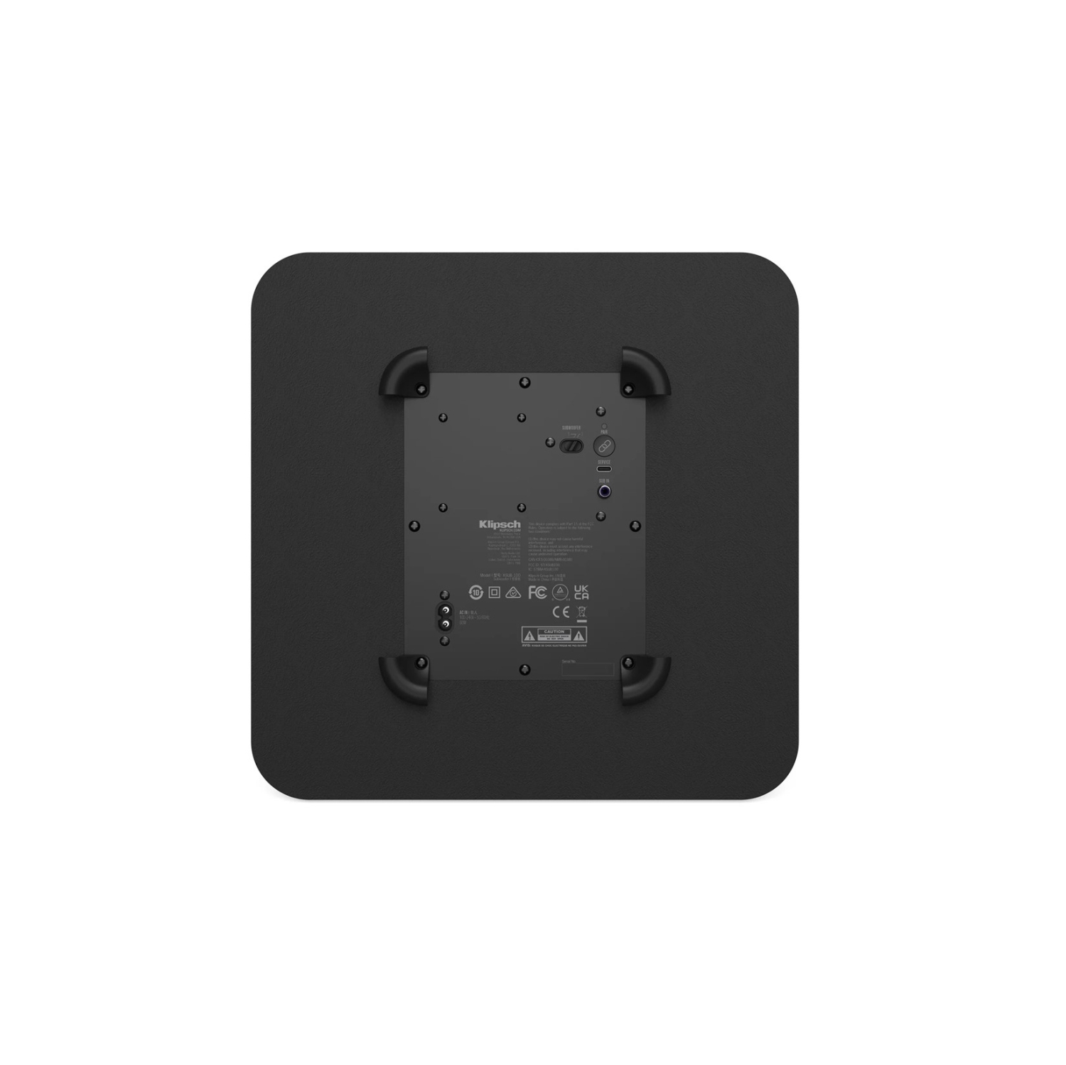 Boîte ouverte : Haut-parleur d'extrêmes graves sans fil compact de XSUB100 10 po et 160 W de Klipsch - Noir