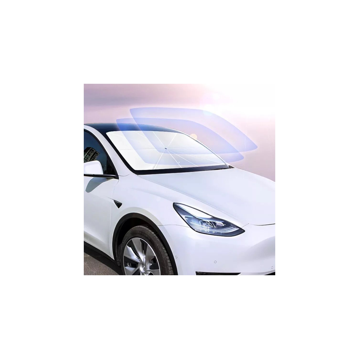 Car Windshield Sunshade Umbrella - Foldable Car Windshield Sun Shade Cover, Window Heat Insulation Protection, for Auto Sedan, SUV Windshield