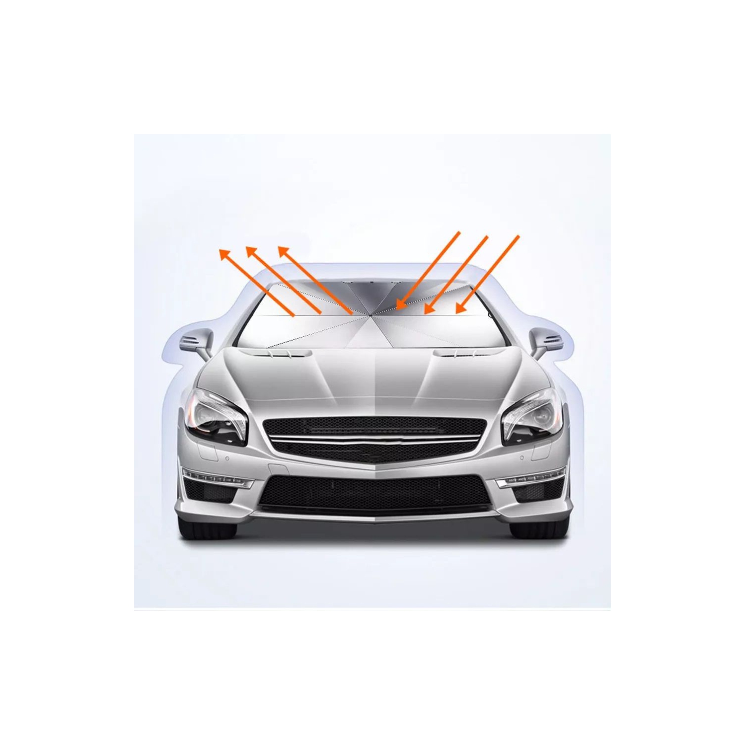 Car Windshield Sunshade Umbrella - Foldable Car Windshield Sun Shade Cover, Window Heat Insulation Protection, for Auto Sedan, SUV Windshield