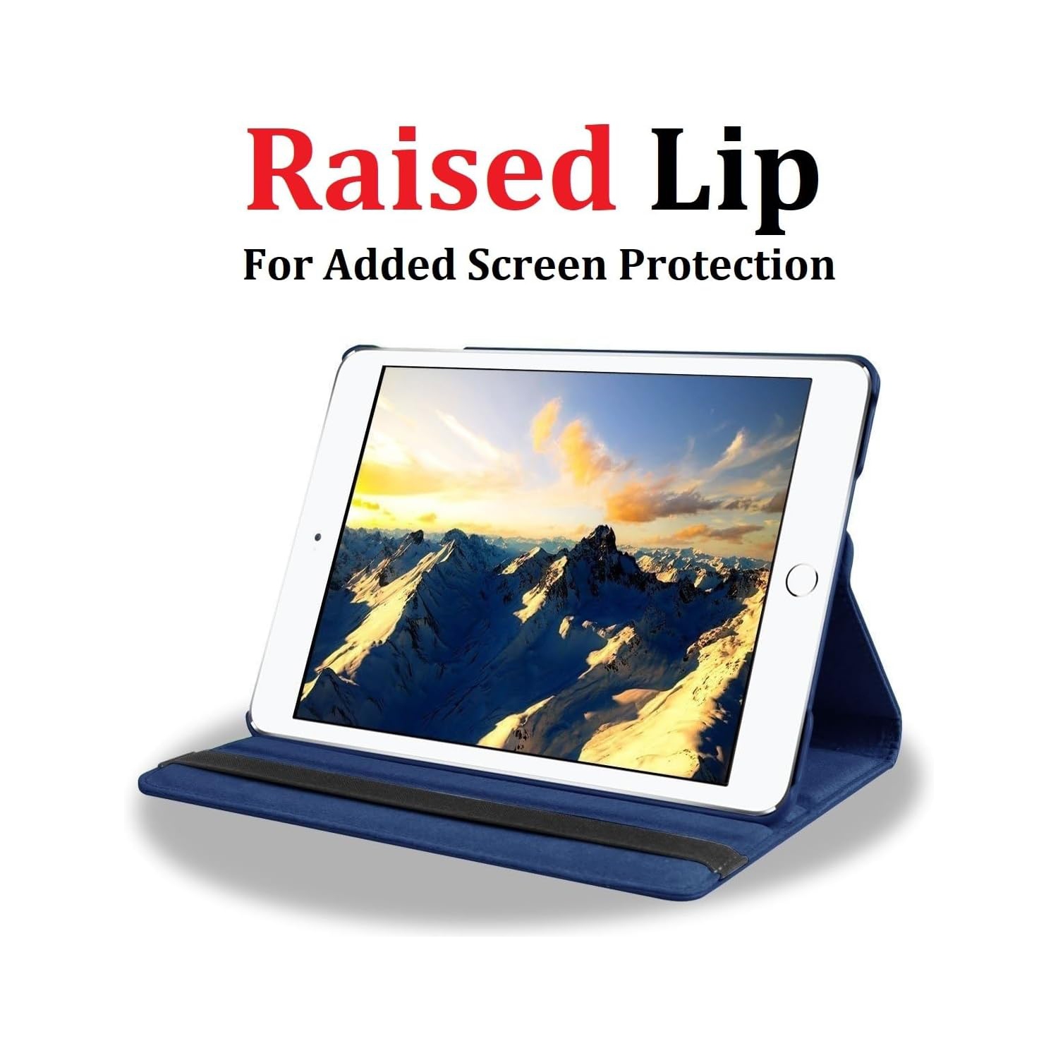 Étui rotatif pour iPad Mini 1/2/3, support 360 degrés [veille automatique/réveil] Étui iPad intelligent en cuir rabattable (noir)