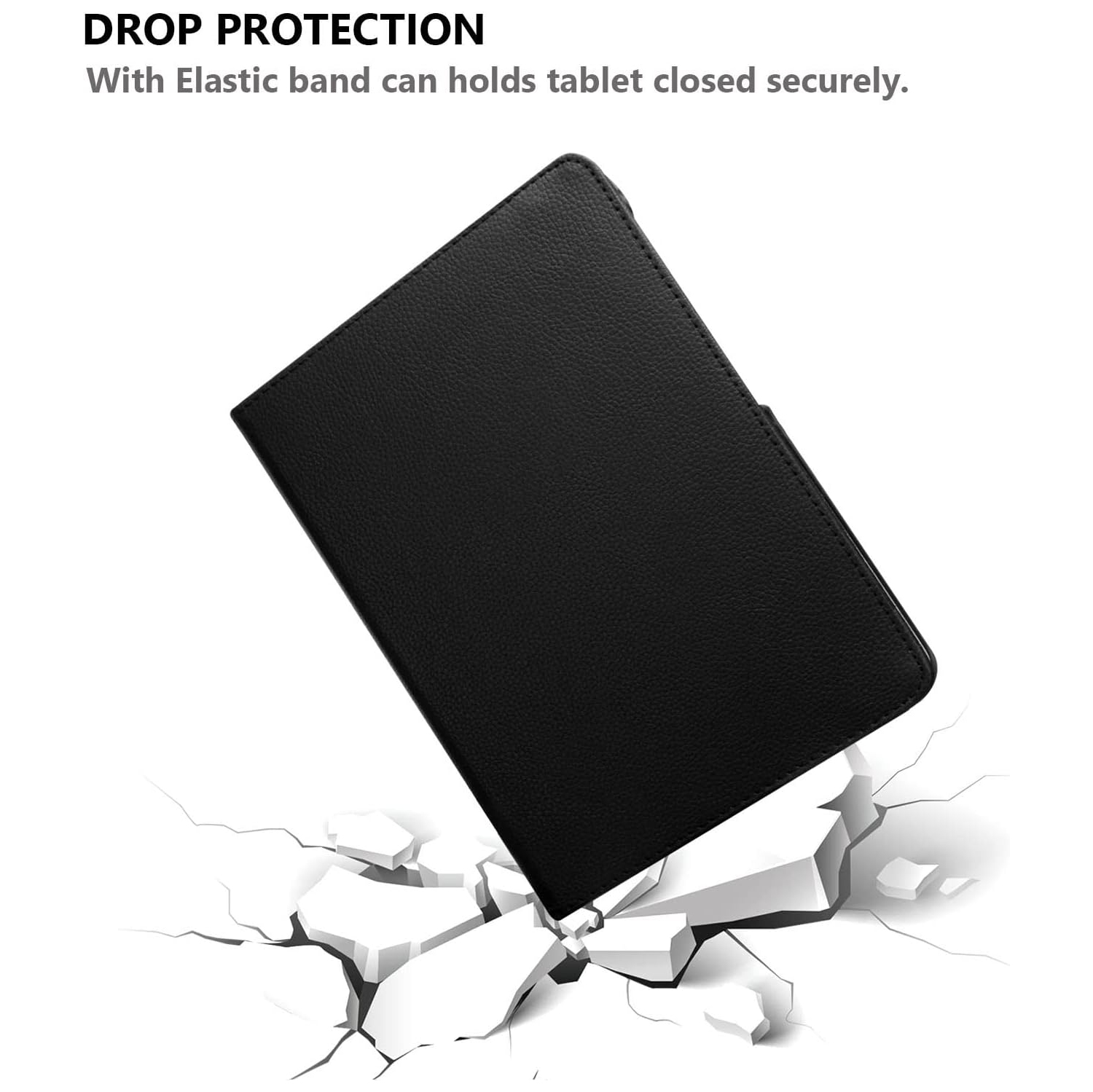 Étui rotatif pour Samsung Galaxy Tab A 8,0 po T350 T355, support 360 degrés [Auto Sleep/Wake] Étui à rabat en cuir pour tablette intelligente