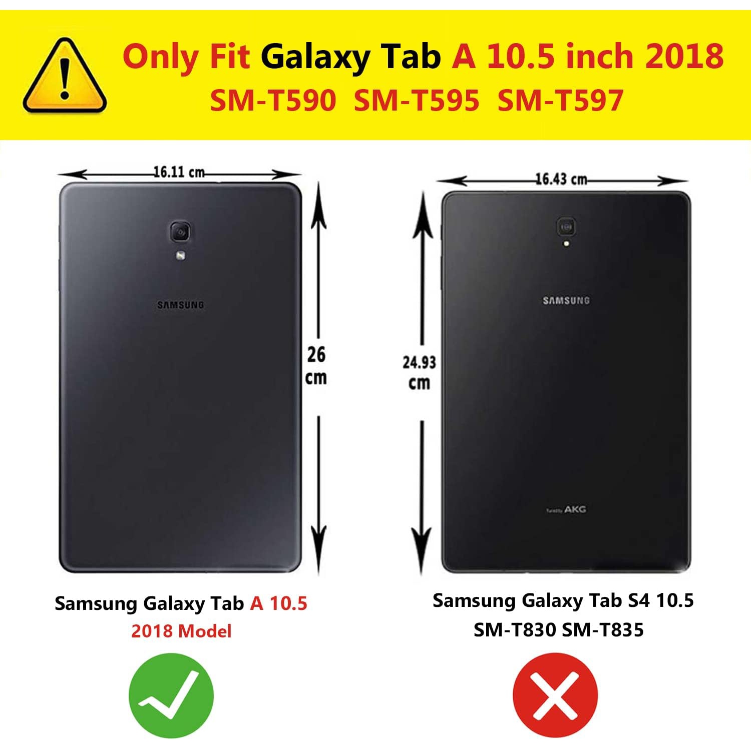 Rotating Case for Samsung Galaxy Tab A 10.5(2018) T590, 360 Degree Stand [Auto Sleep/Wake] Flip Leather Smart Tablet Cover