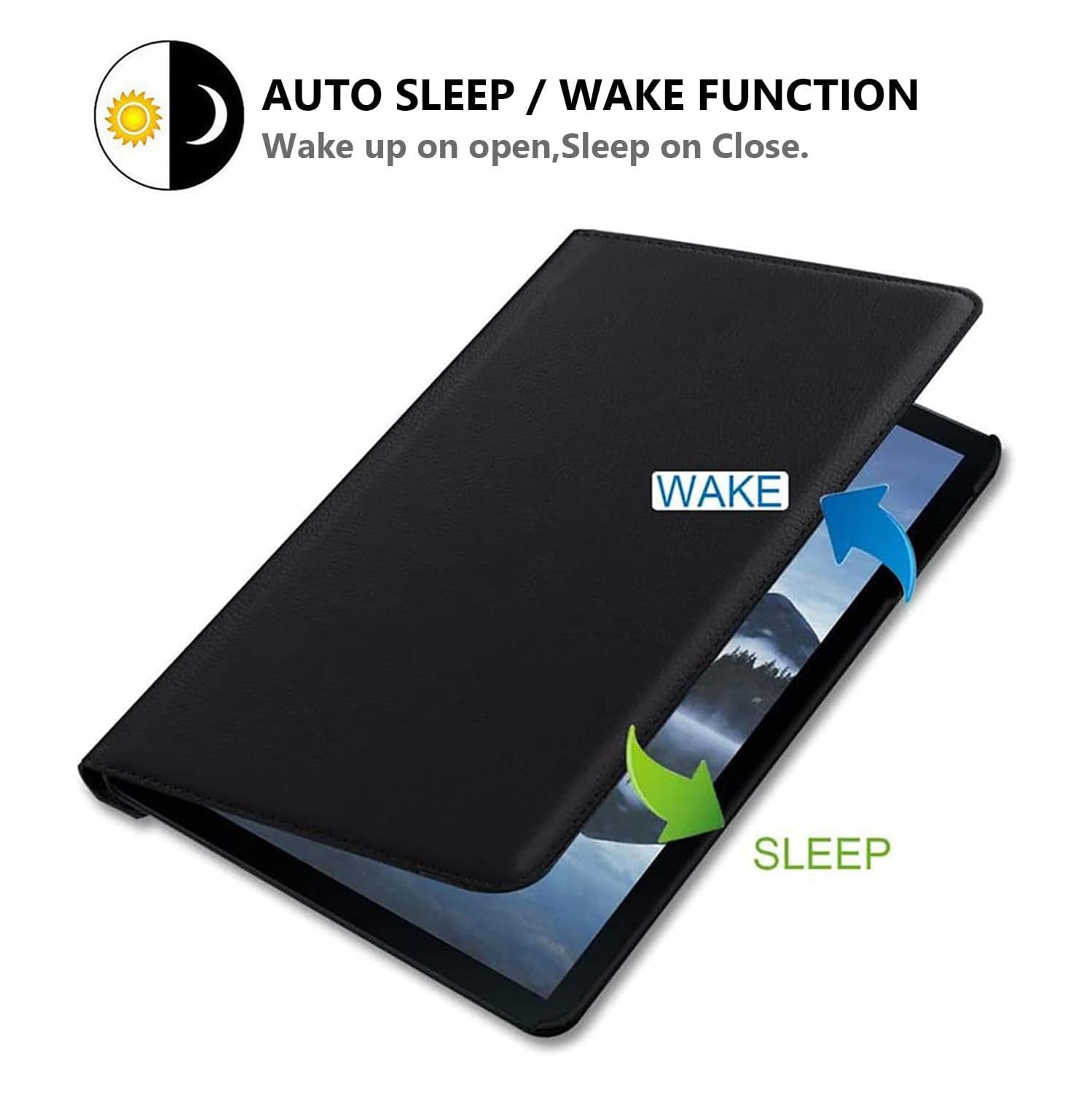 Rotating Case for Samsung Galaxy Tab A 10.5(2018) T590, 360 Degree Stand [Auto Sleep/Wake] Flip Leather Smart Tablet Cover