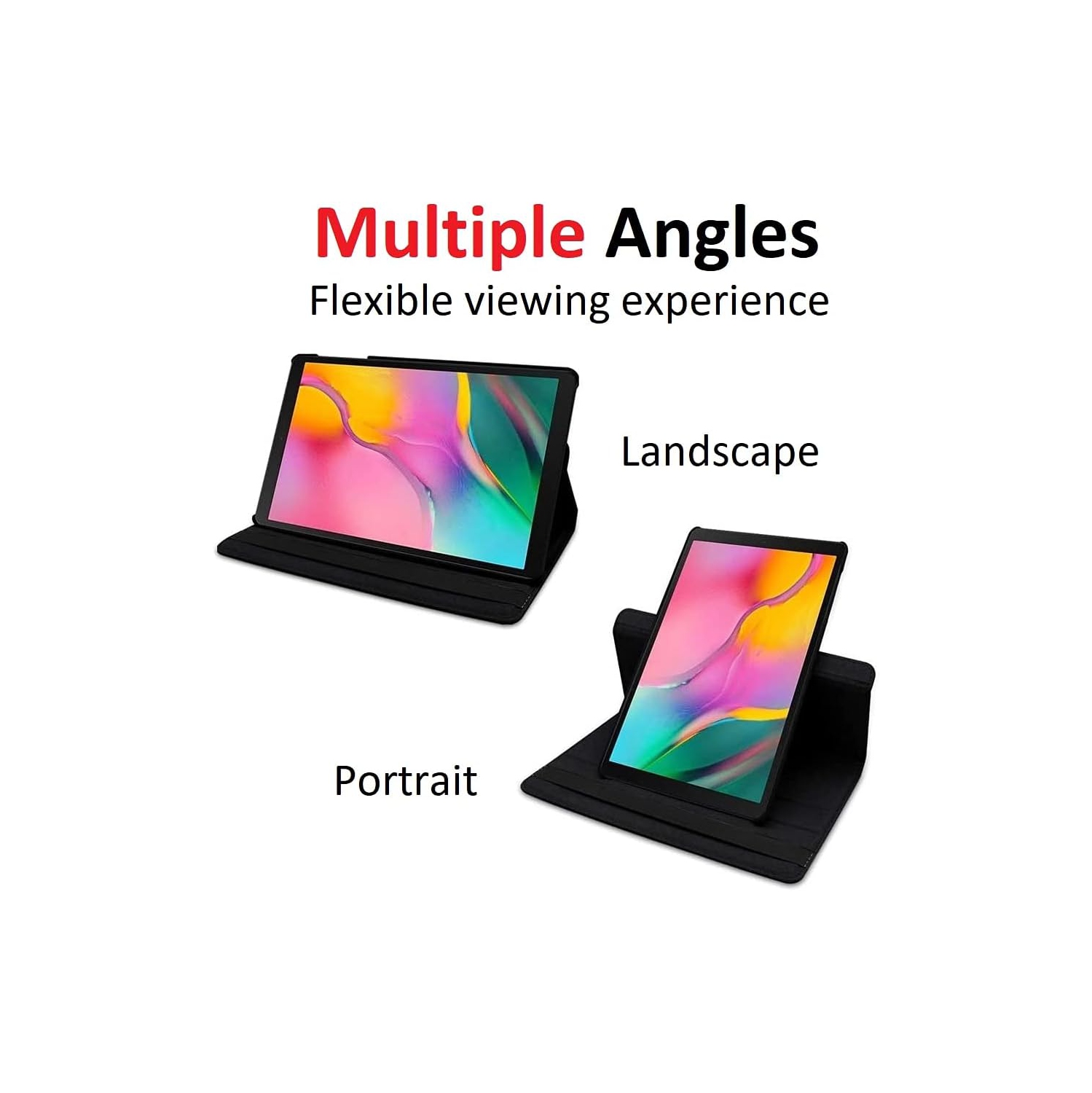 Étui rotatif pour Samsung Galaxy Tab A9 8,7 po, support 360 degrés [Auto Sleep/Wake] Étui à rabat en cuir pour tablette intelligente