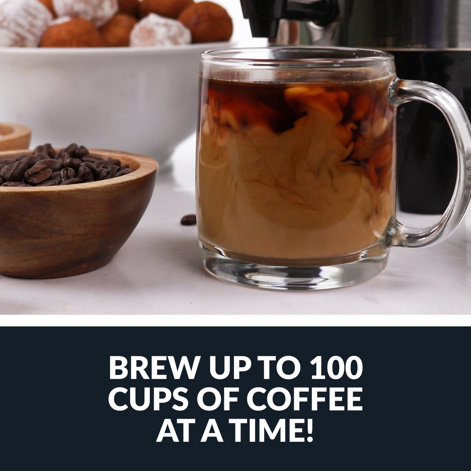 HomeCraft™ – Urne à café Quick-Brewing, 1500 watts, 100 tasses, acier inoxydable