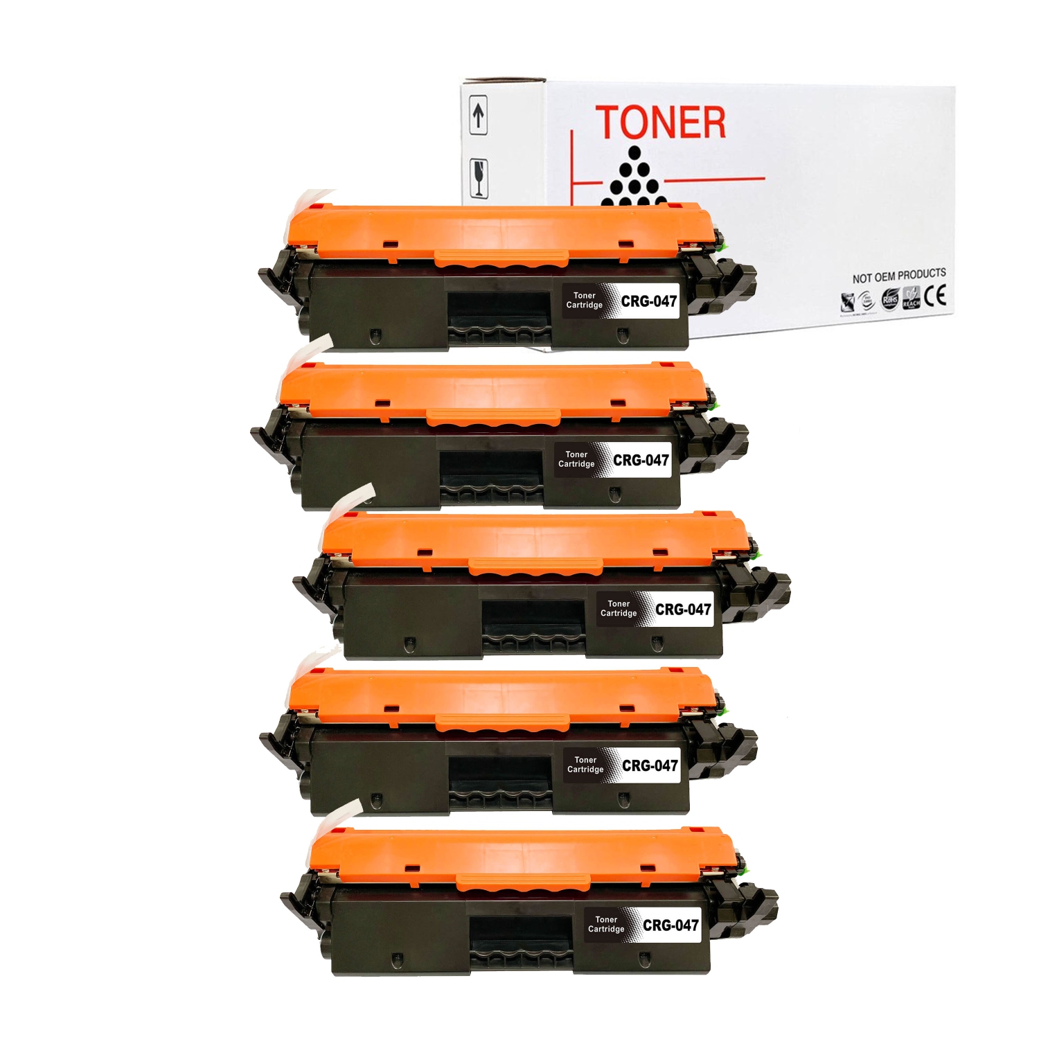 Max Saving - 5 Toner Cartridges CRG 047 Compatible for Canon 047 2164C001AA ImageClass LBP112, LBP113w,MF112,MF113w