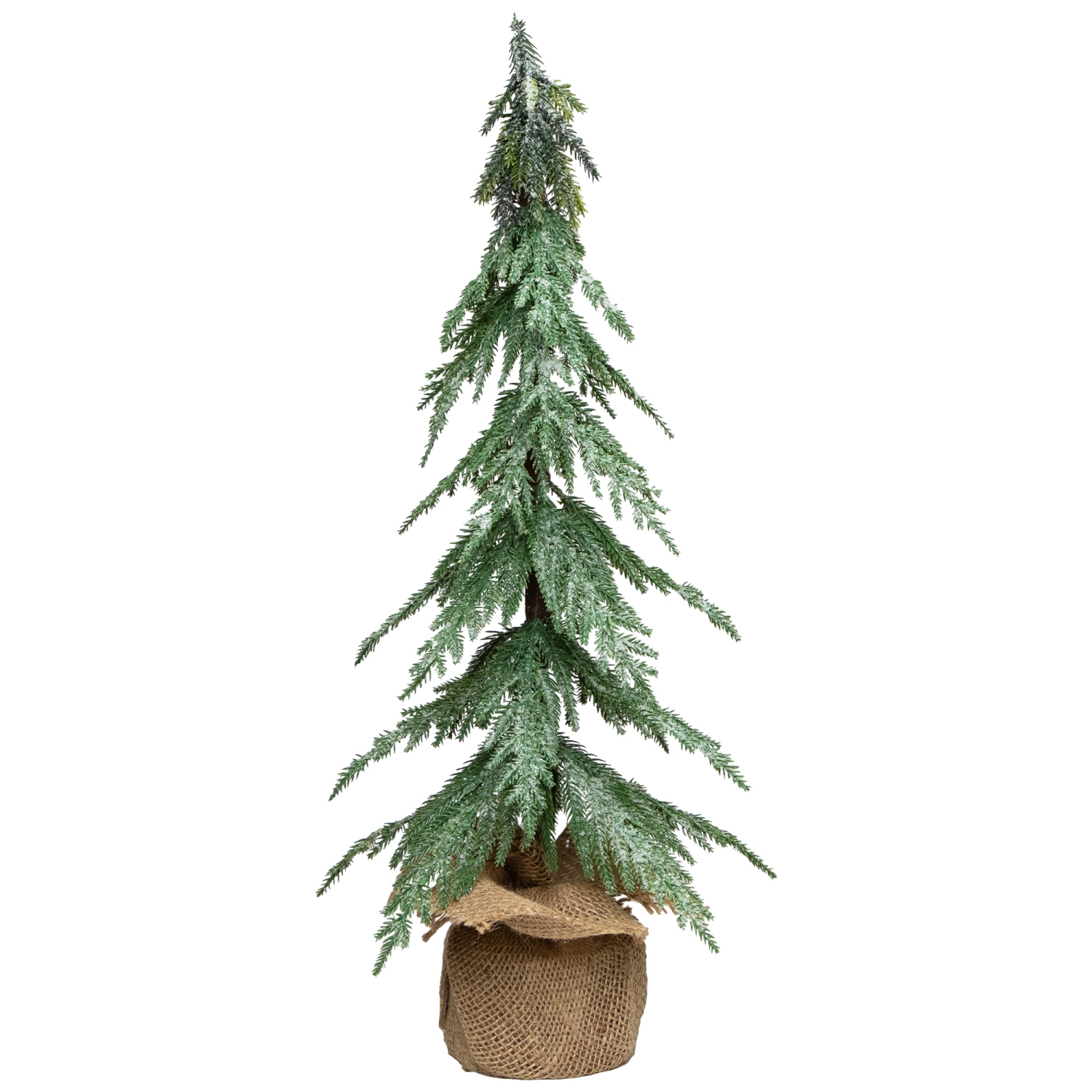 Mini Icy Pine Christmas Tree in Burlap Base - 24" - Unlit