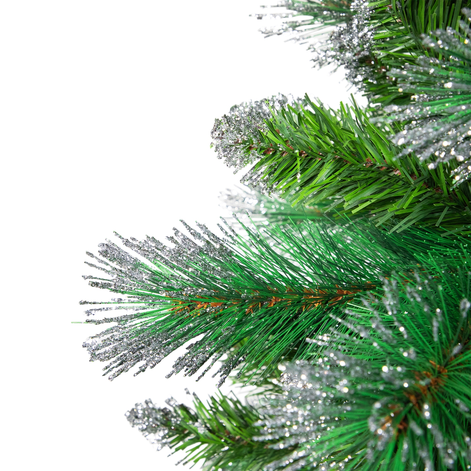 Two-Tone Spruce Pine Glitter Tip Medium Artificial Christmas Tree - 6' - Unlit