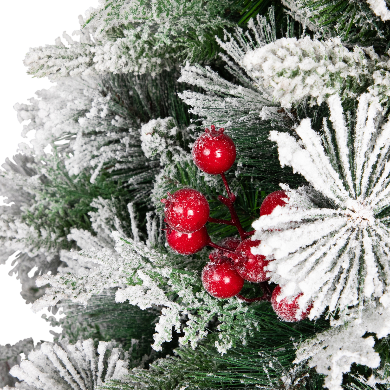 Real Touch Full Heavily Flocked Whittaker Spruce Artificial Christmas Tree - 5' -Unlit