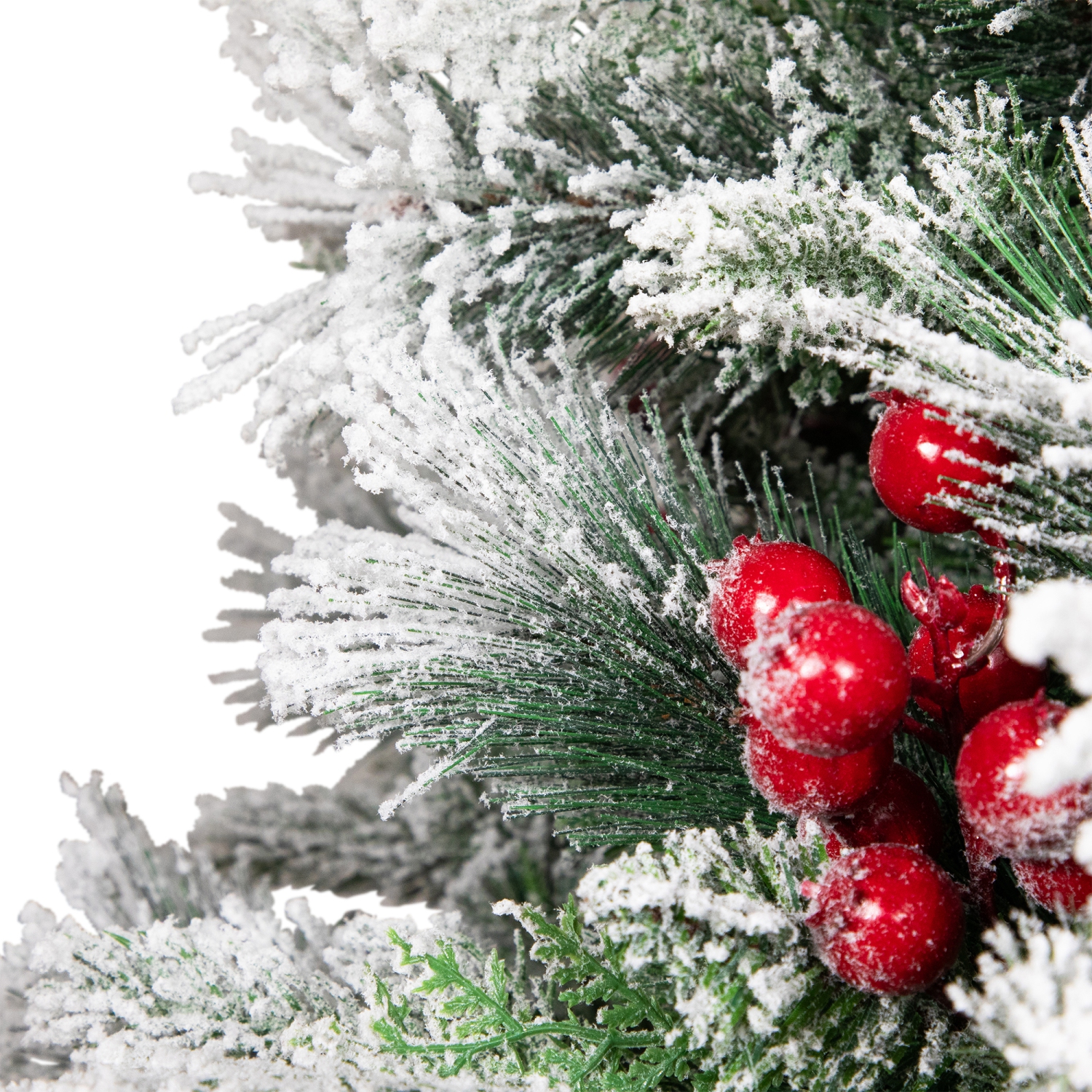 Real Touch Full Heavily Flocked Whittaker Spruce Artificial Christmas Tree - 5' -Unlit