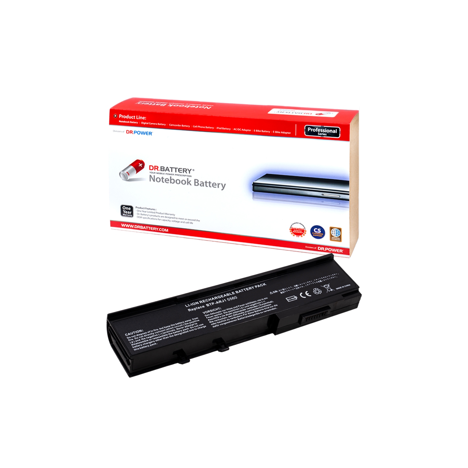 DR. BATTERY AK.006BT.021 BT.00603.012 GARDA32 MS2204 Laptop Battery for Acer Aspire Extensa Ferrari TravelMate Series eMachines D620 ***Free Shipping