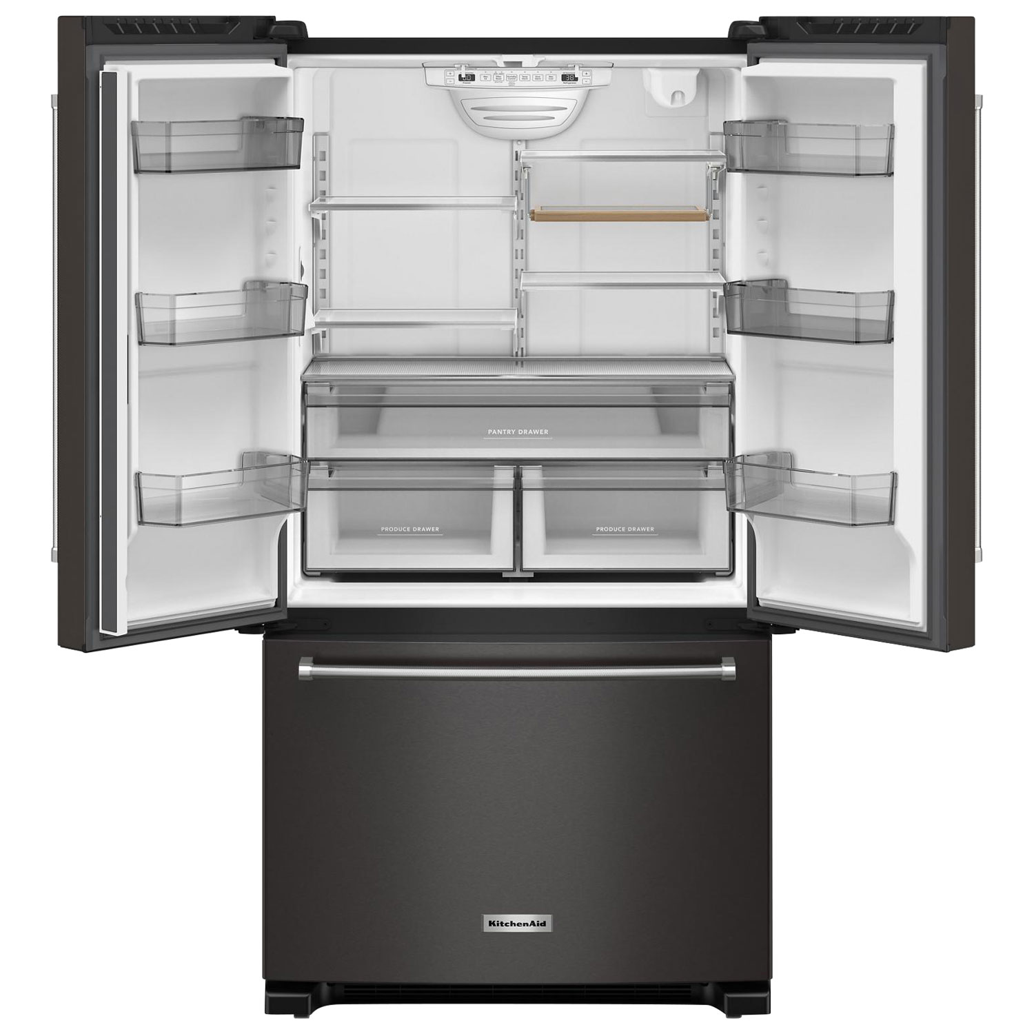 KitchenAid 36" 20 Cu. Ft. French Door Refrigerator with Water Dispenser - Black Stainless Steel