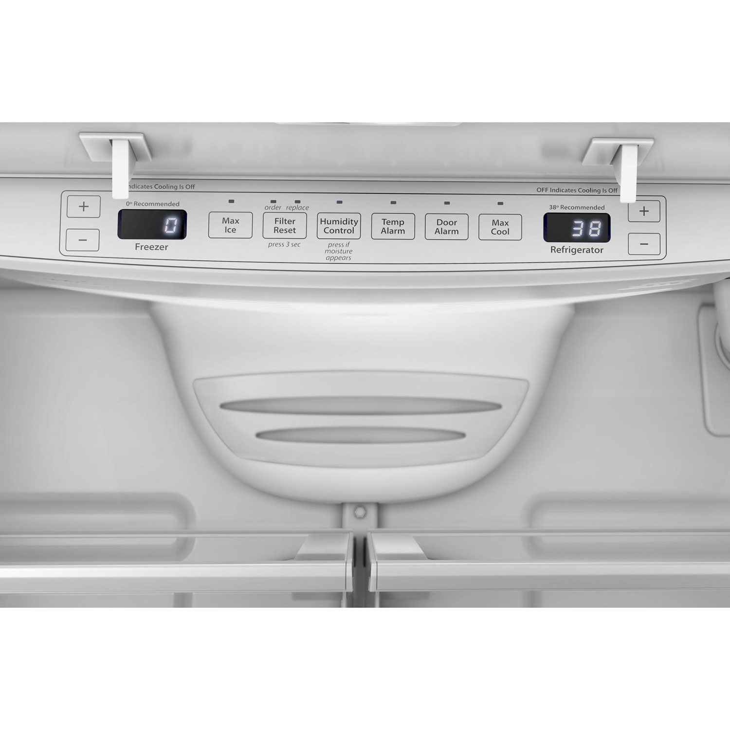 Réfrigérateur à deux portes 20 pi³ 36 po avec distributeur d'eau de Whirlpool - Inox noir