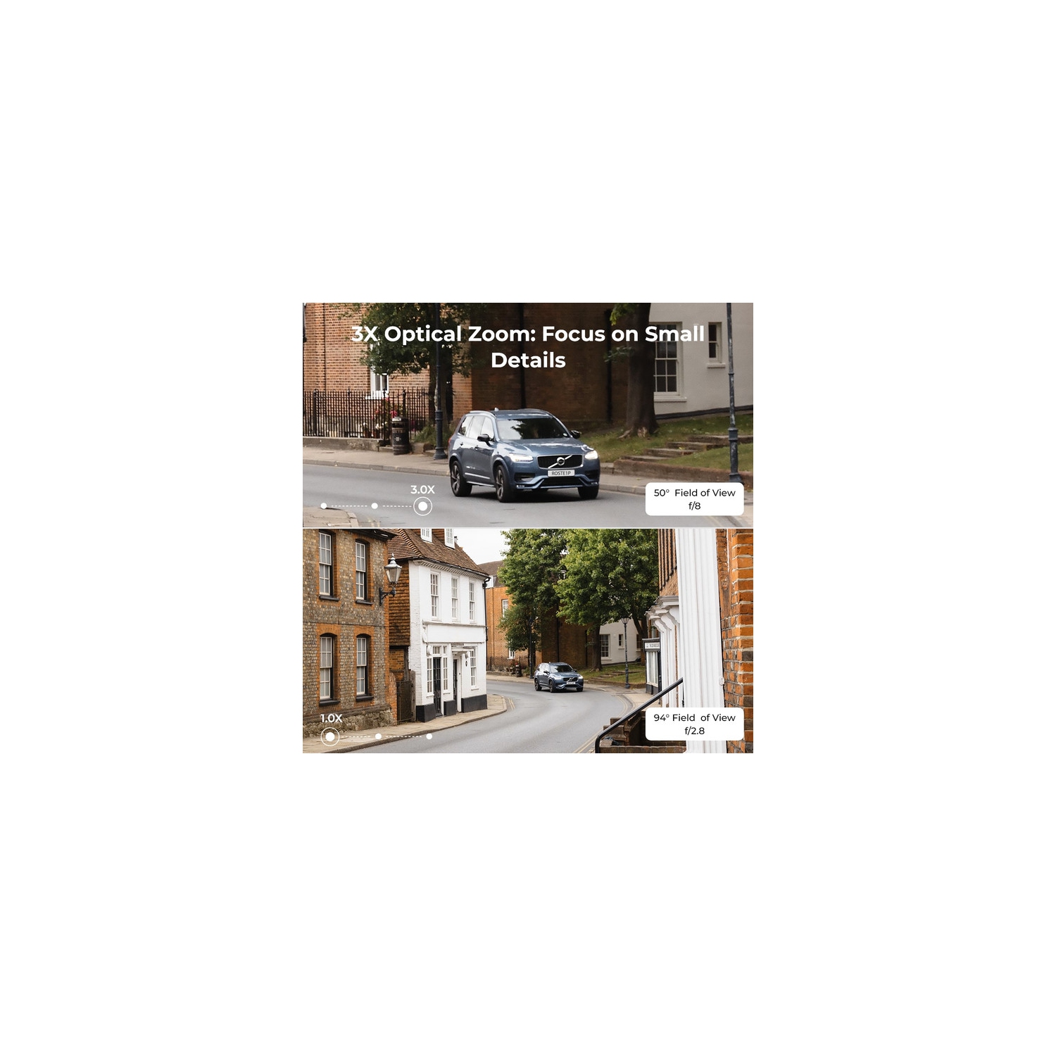 Reolink 4K Outdoor Home Security System Cameras, 3X Optical Zoom, Color Night Vision, Smart Detection, 8pcs RLC-833A Bundle with 16CH NVR RLN16-410