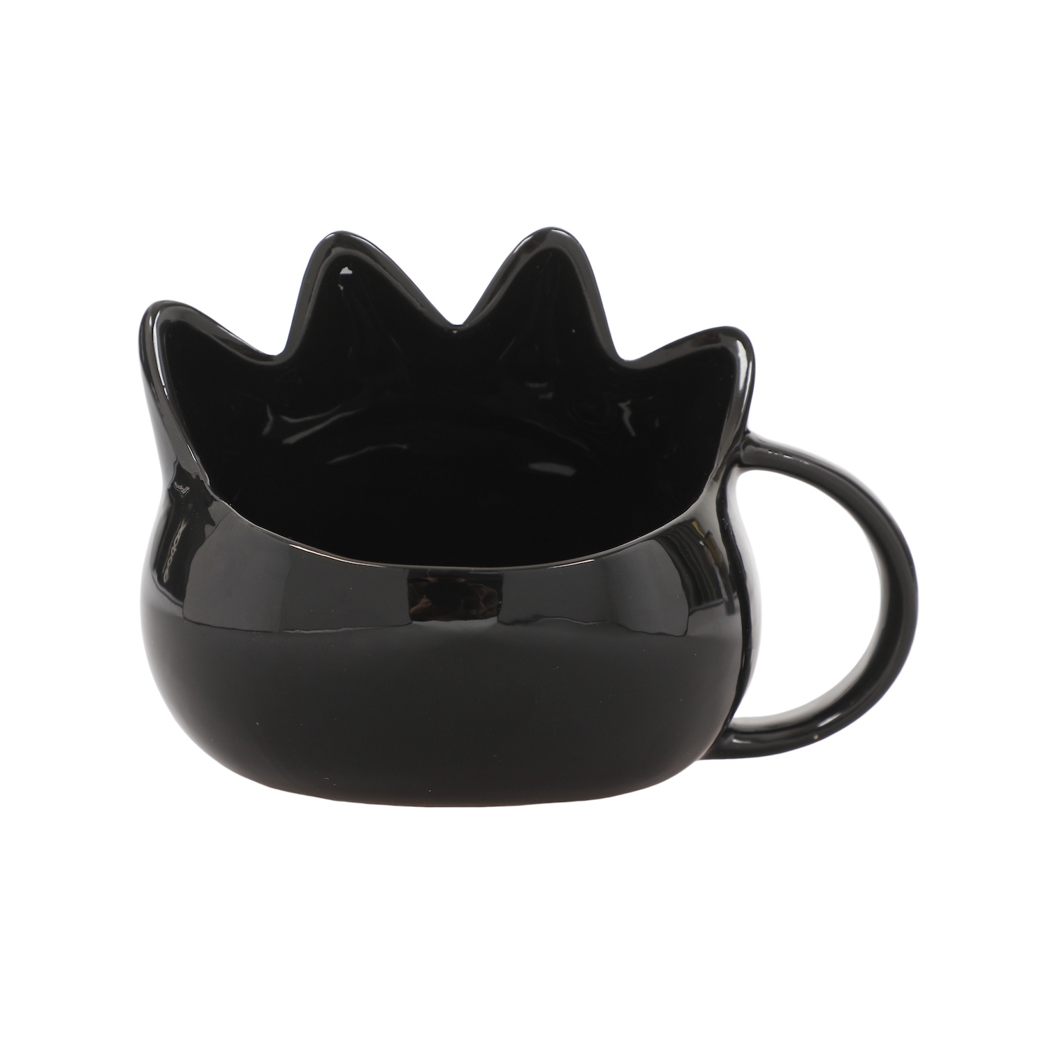 Tasse en céramique sculptée noire de 22 oz Maru de Badtz