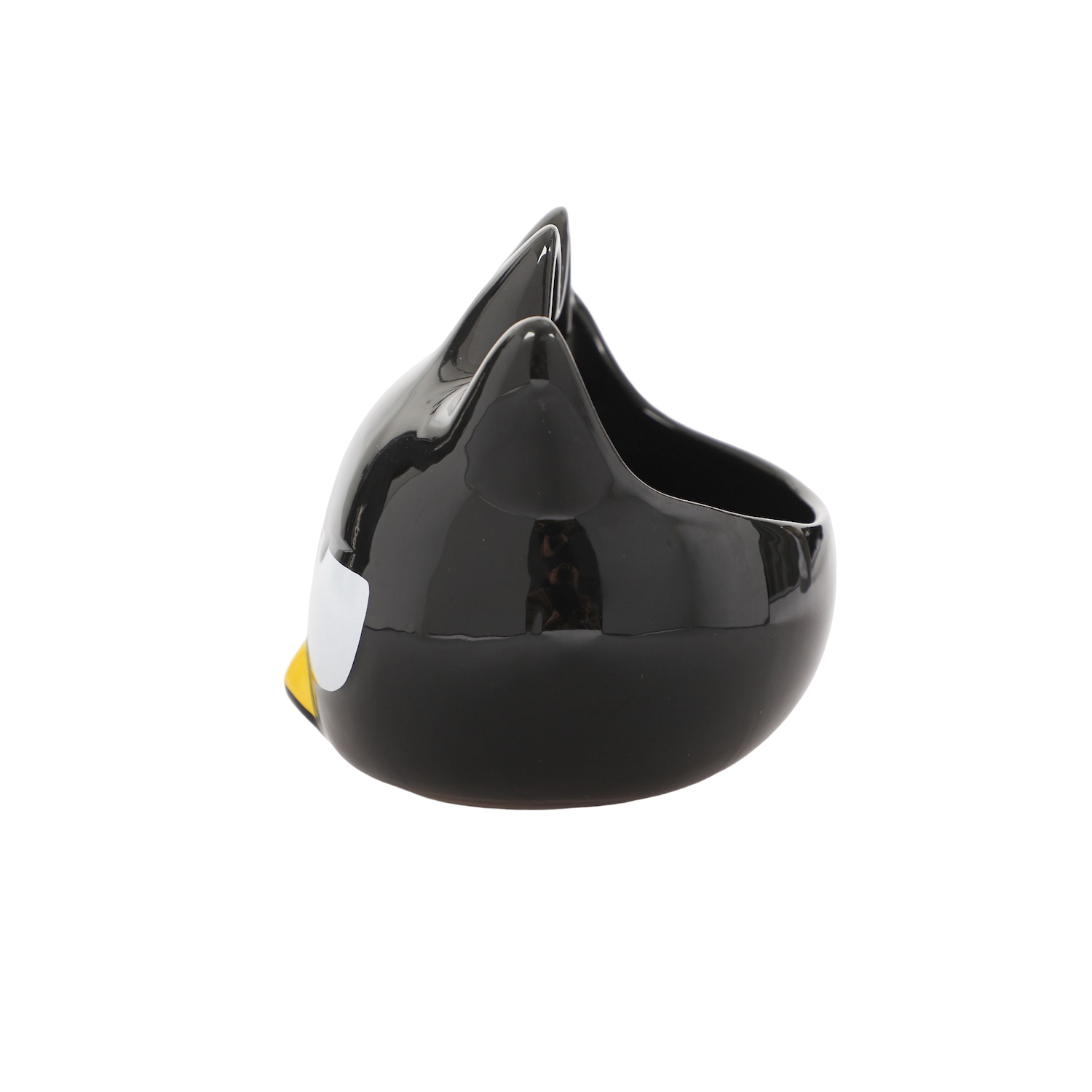 Tasse en céramique sculptée noire de 22 oz Maru de Badtz