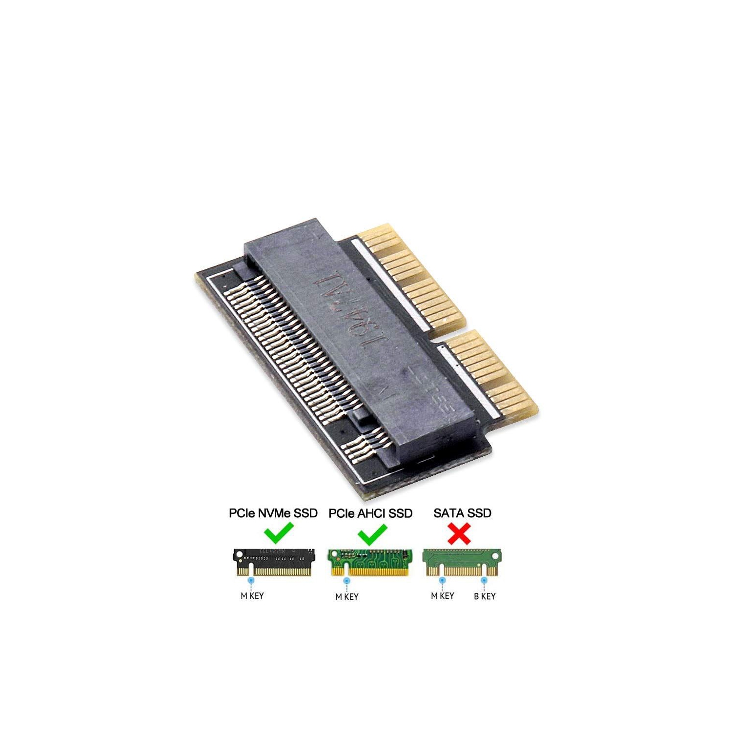 M.2 NVME SSD Convert Adapter for Upgraded Retina Mid 2013-2017, AHCI SSD Upgraded