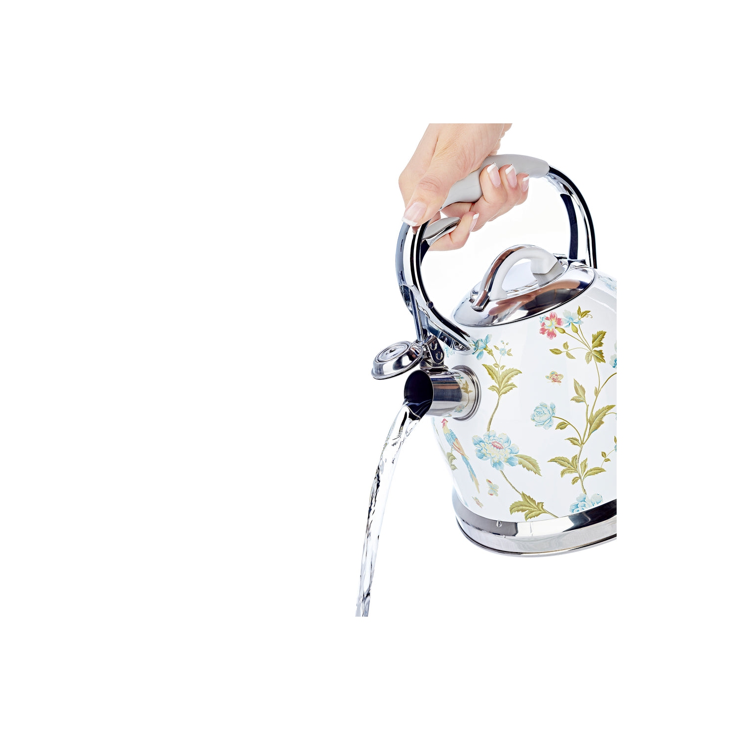 Laura Ashley Stove Top Kettle, Elveden White