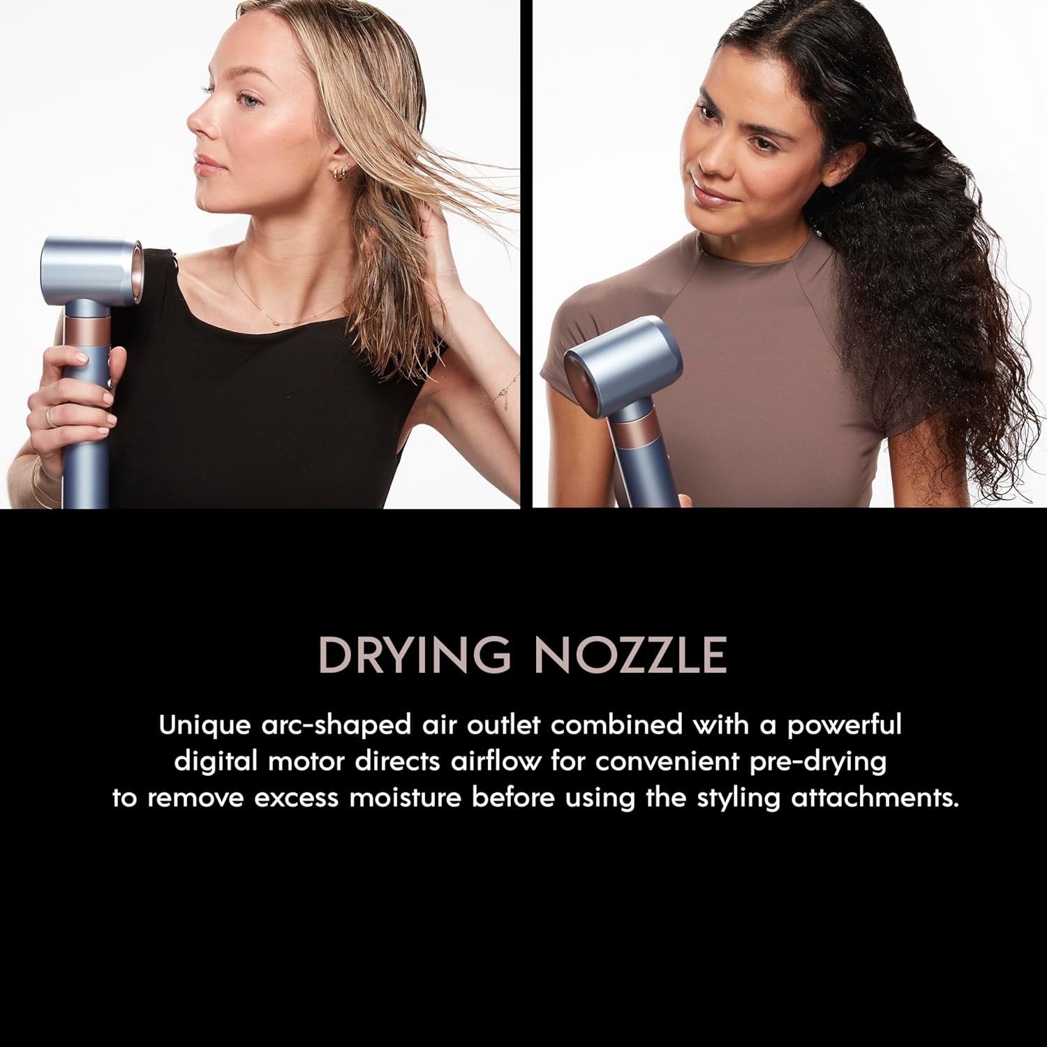 InfinitiPRO - Hot Air Brush/Styling Wand with Attachments, 1200 Watts, Blue