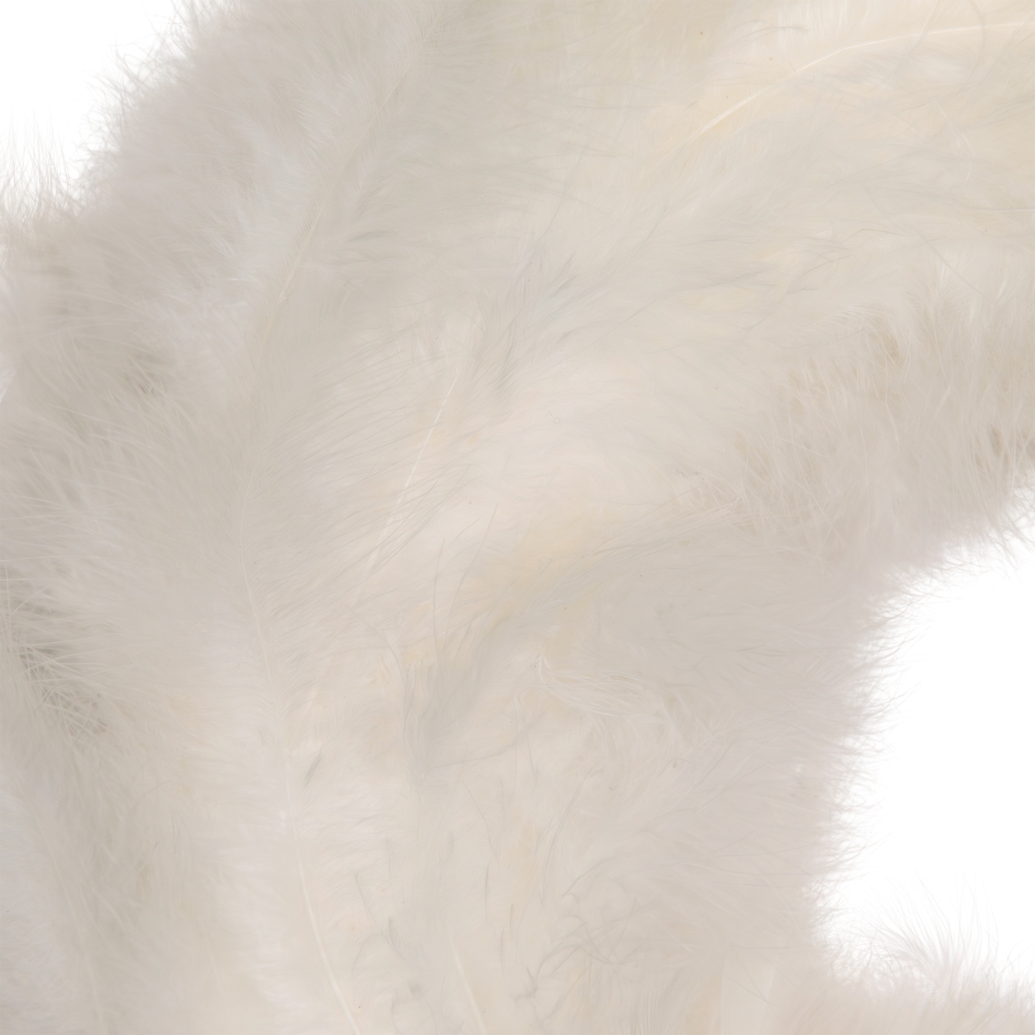 Couronne de Noël de plumes d'espion - 14,5 po - non éclairée - Blanc d'hiver