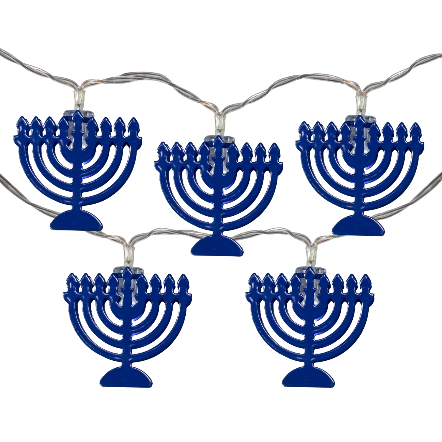 Menorah Hanukkah Light Set - Clear LED - 5' Clear Wire - 10ct